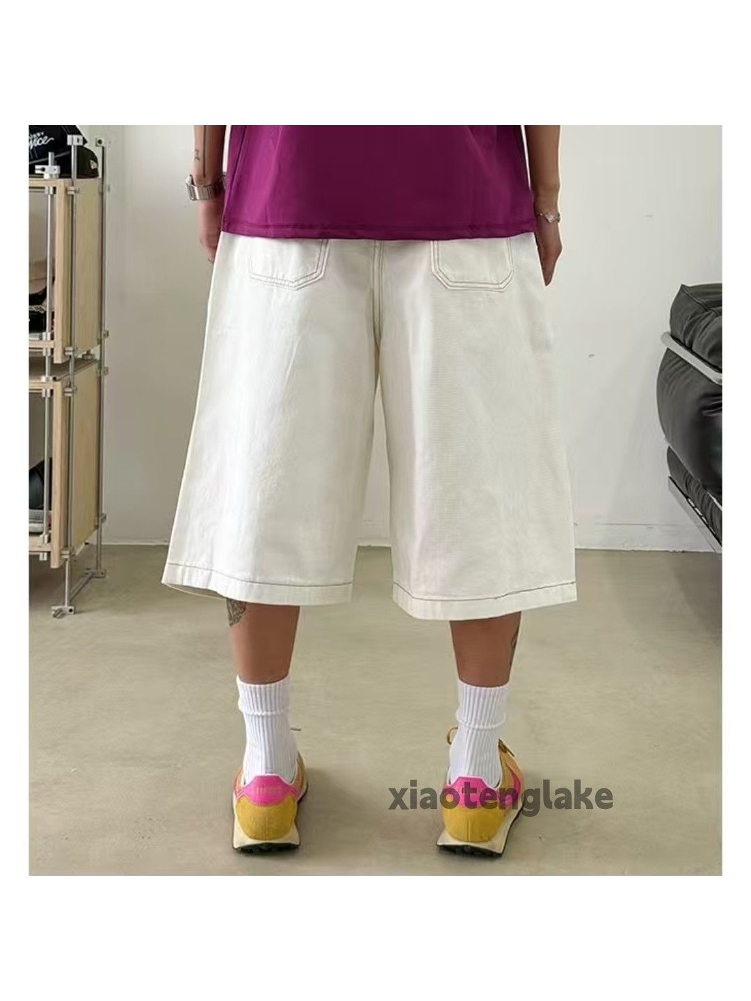 Vintage Unisex utility loose baggy skate hiphop cargo shorts Size US 30 / EU 46 - 7 Thumbnail