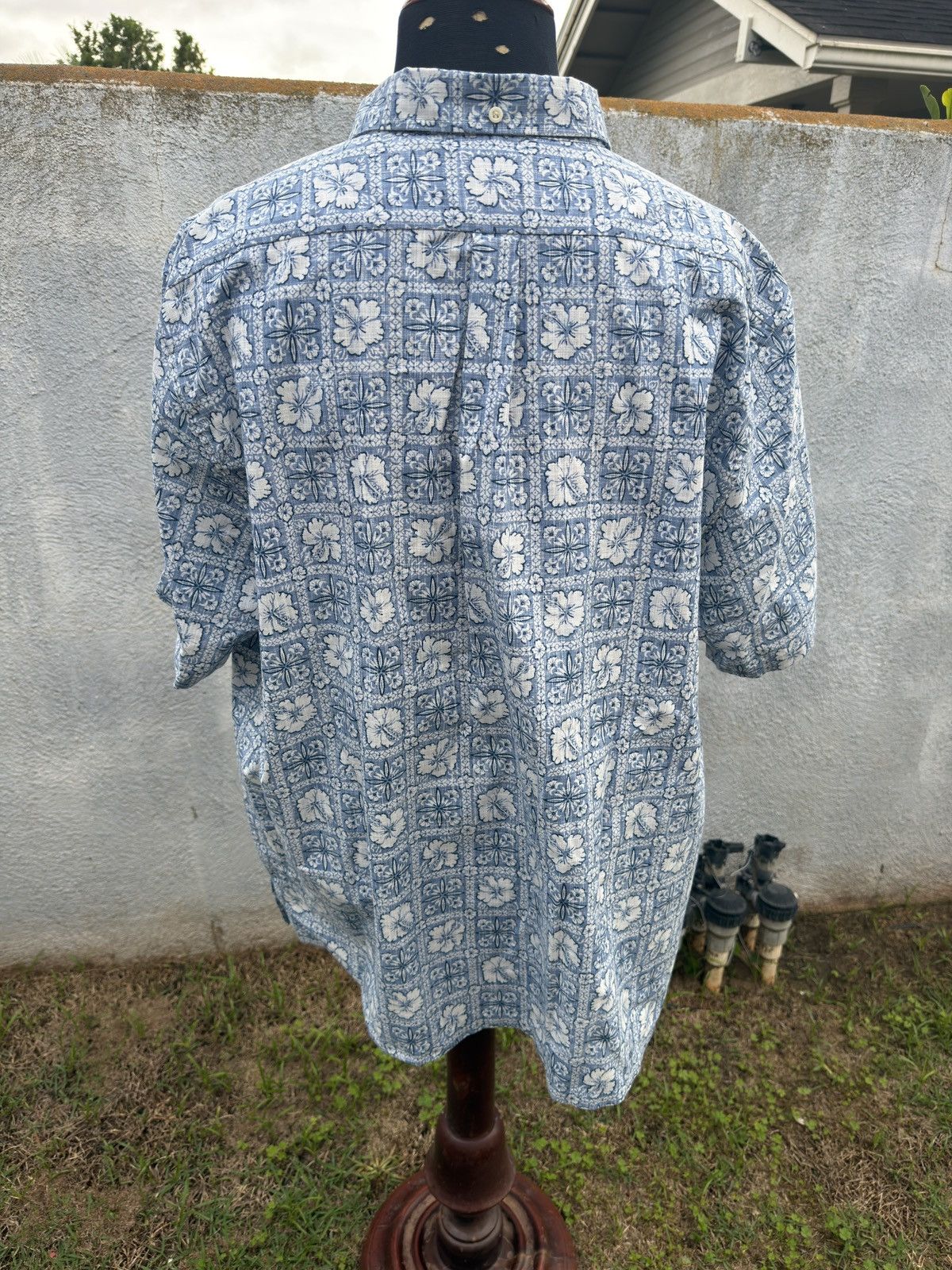 Reyn Spooner PreOwned Reyn Spooner Hawaiian Blue 3/4 Button Men's 3XL Size US XXL / EU 58 / 5 - 2 Thumbnail