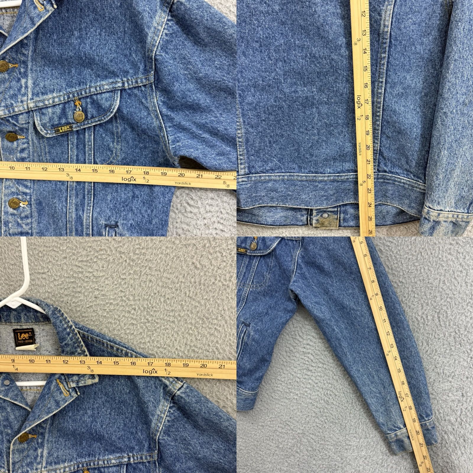 Lee VINTAGE Lee Denim Jacket Women Medium Blue 80s Trucker Distress Jean Western USA Jacket Size 32" / US 10 / IT 46 - 8 Thumbnail