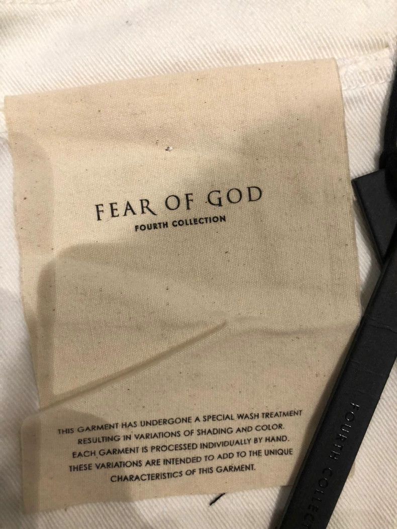 Fear of God Fear of God Ripped white jeans Size US 32 / EU 48 - 4 Thumbnail
