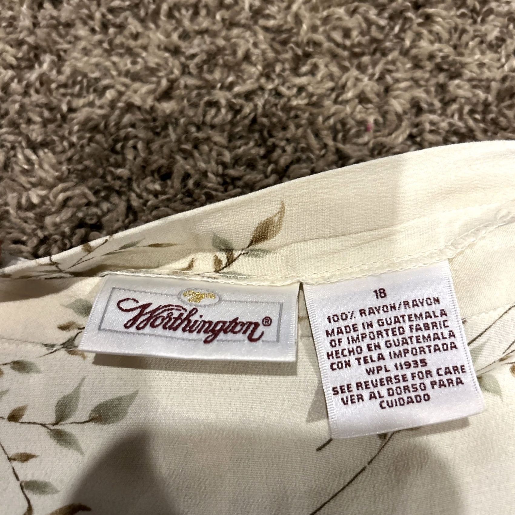Worthington Worthington Women’s Skirt A-Line Long Plus 18 Floral Rayon Multicolor Knit B28 Womens Size 40" / US 18 - 2 Thumbnail