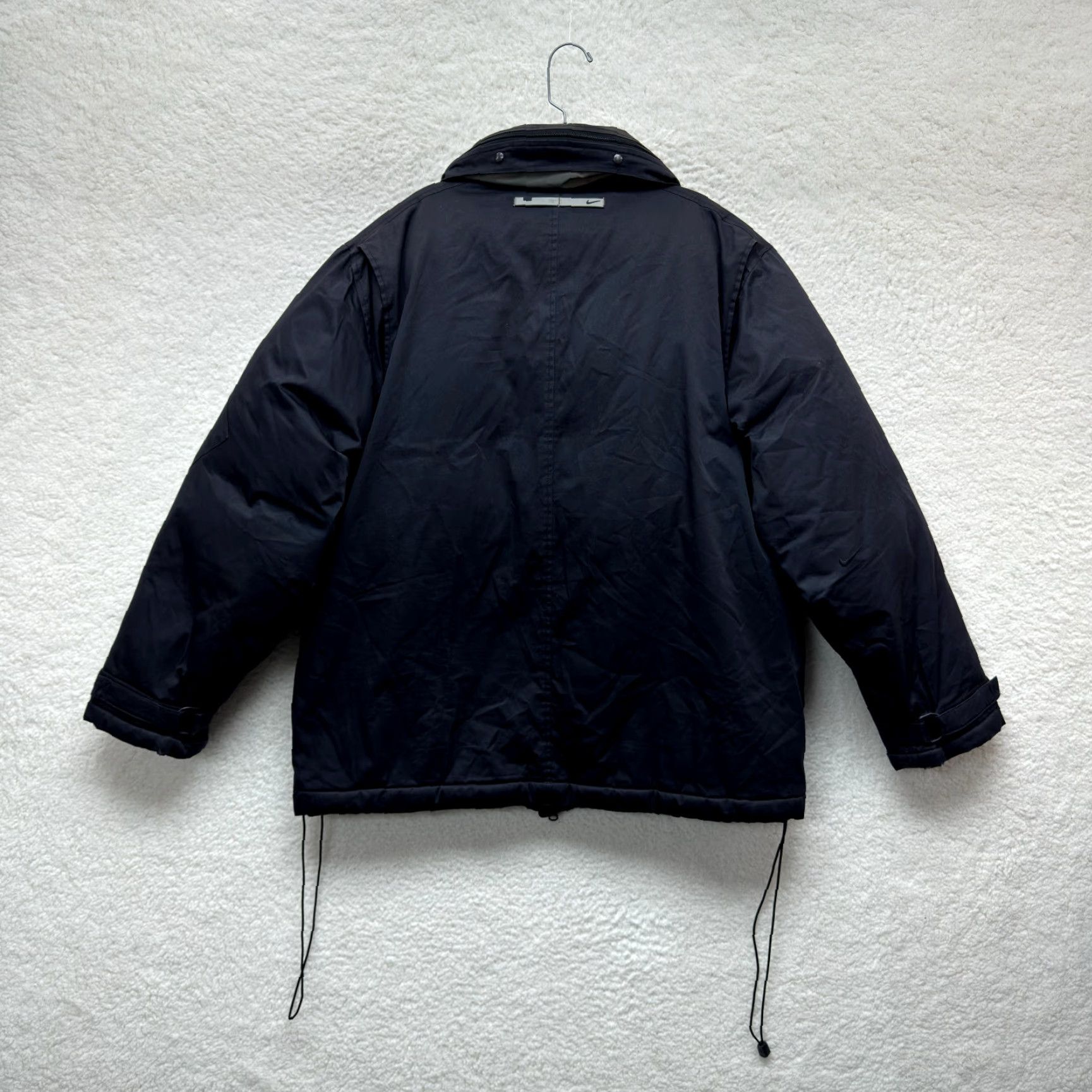 Nike VINTAGE Nike Puffer Jacket Mens Large Black Down Fleece Lined Insulated Hooded Size US L / EU 52-54 / 3 - 3 Thumbnail