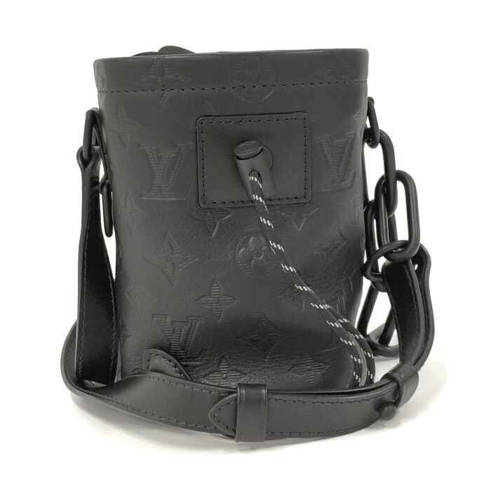 Louis Vuitton Mini Bucket Shadow Leather Shoulder Bag