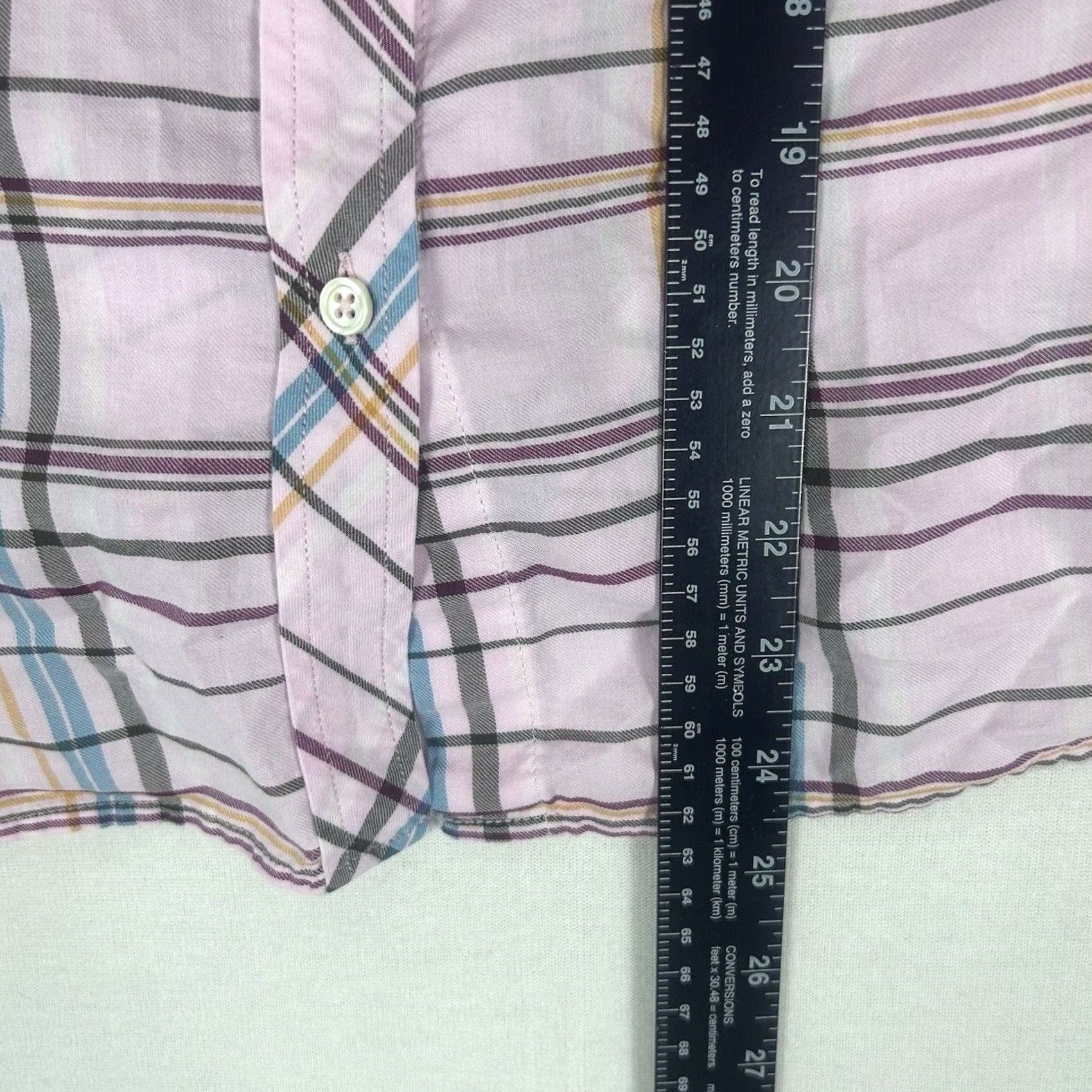 Talbots Talbots Shirt Plaid Pink Womens Petite Button-Up PS Casual Preppy 100% Cotton Long Sleeve Regular Button Collar Womens Size S / US 4 / IT 40 - 7 Thumbnail