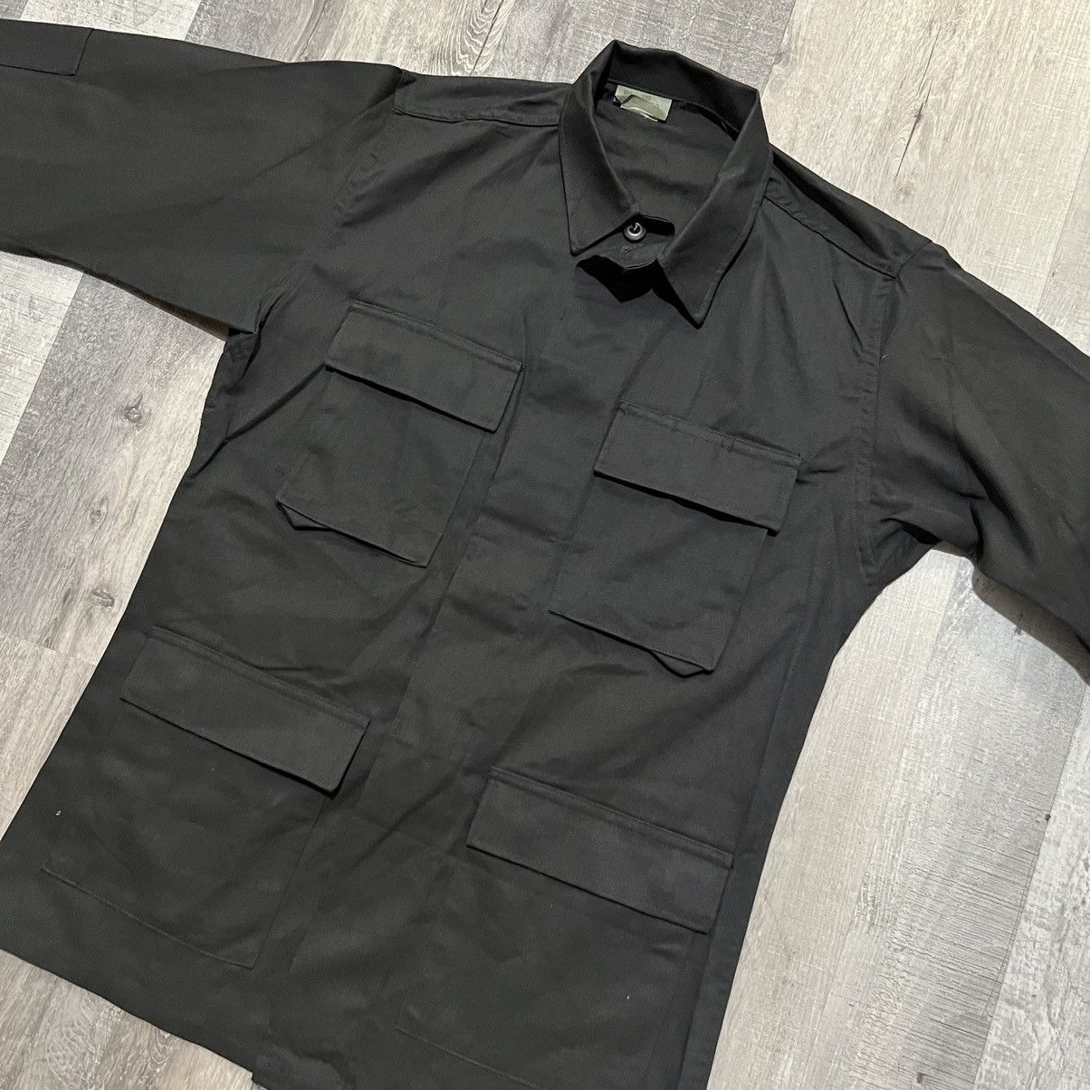 Vintage VTG Black Combat Coat Shirt Jacket Military Army Utility Size US S / EU 44-46 / 1 - 4 Thumbnail
