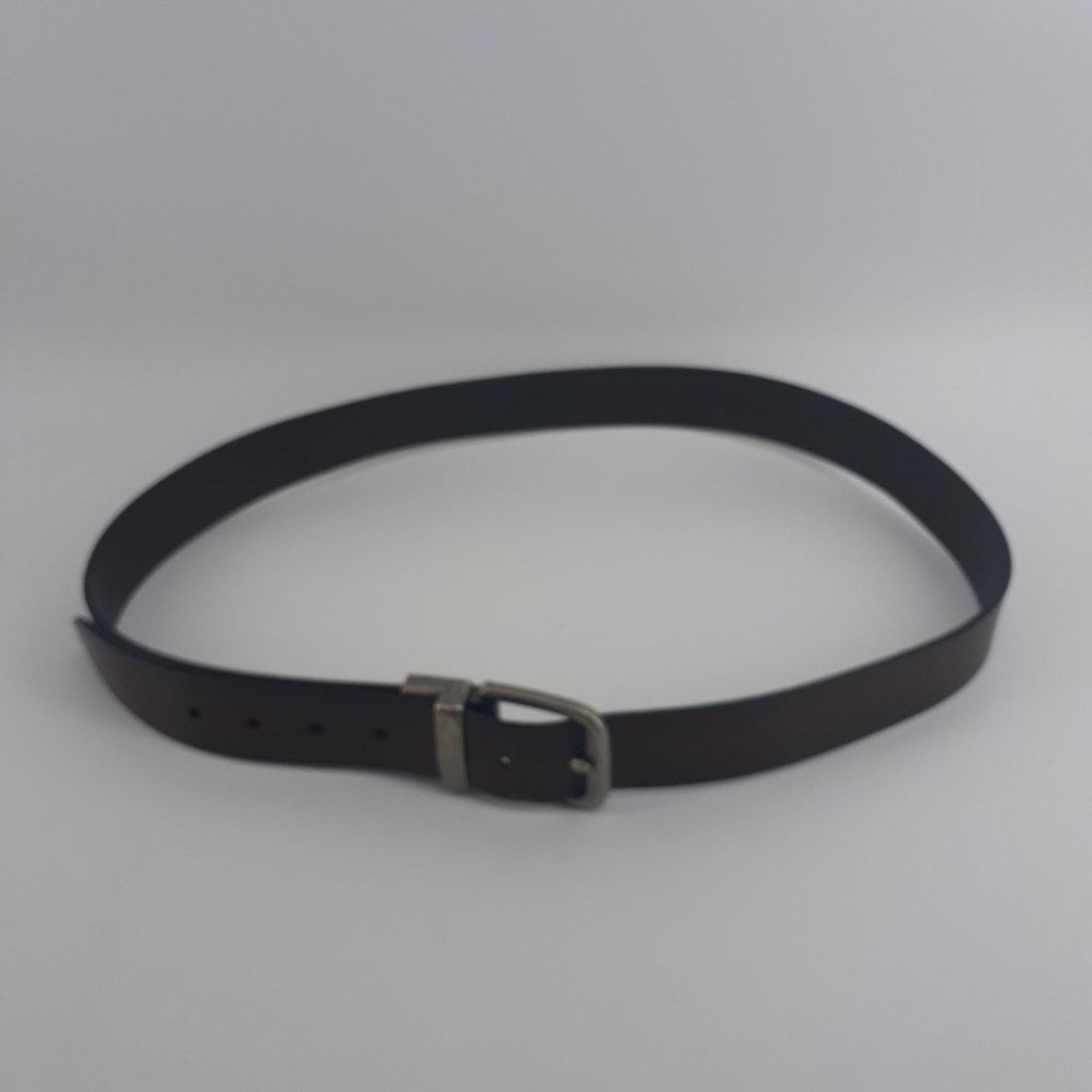 Levi's Levi's Men's Leather Dark Belt Brown Silver Tone Size 40 Size 40 - 8 Thumbnail