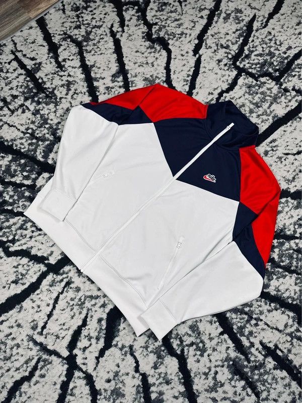 Nike Nike track jacket red navy blue M white logo Size US M / EU 48-50 / 2 - 2 Thumbnail