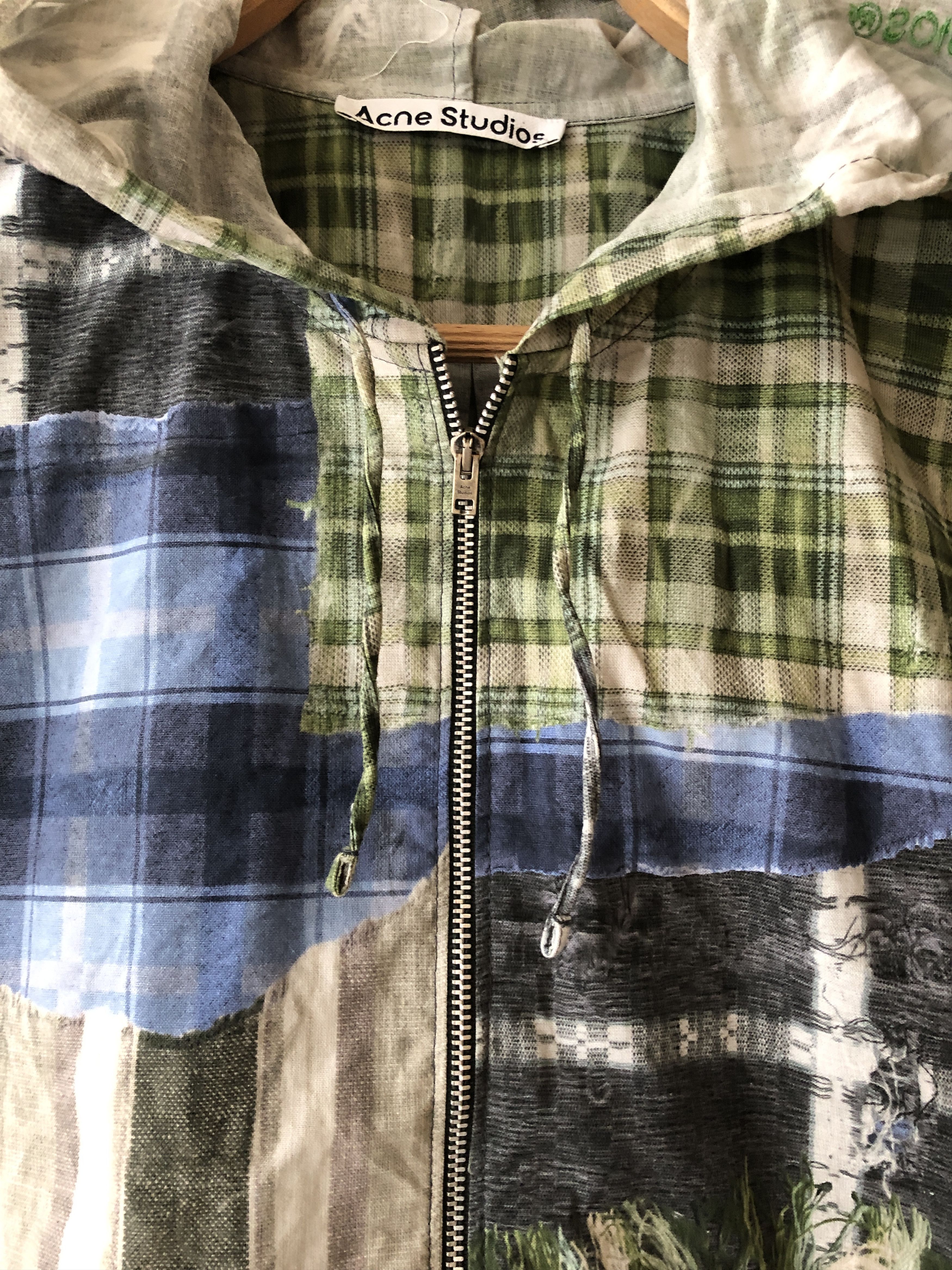 Acne Studios NWOT $500 - 46/S - Green Print Hooded Vest - Trompe L'oeil Size US S / EU 44-46 / 1 - 9 Thumbnail