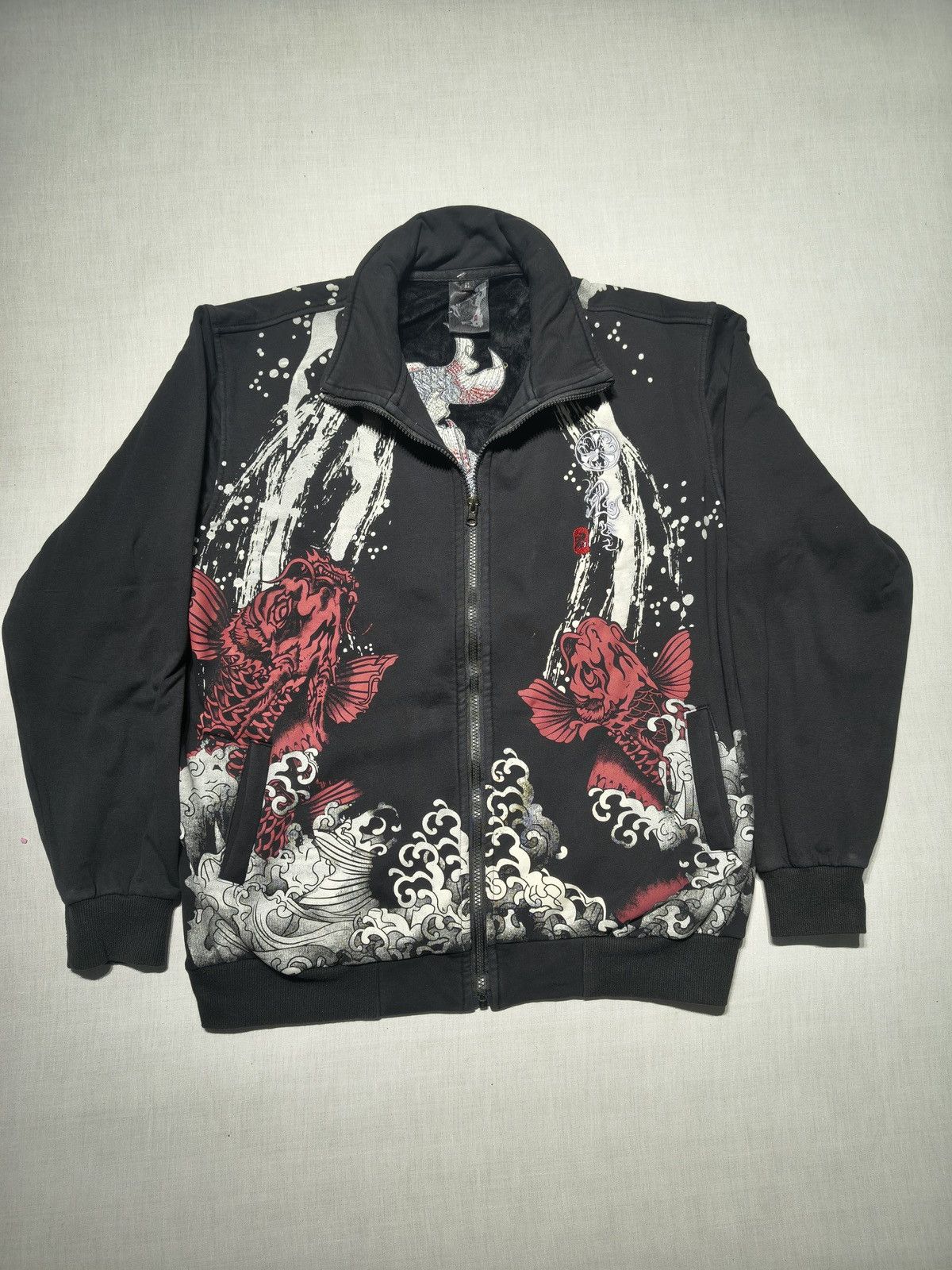 Japanese Brand AOP INANSE PRINT + EMBROIDERED LUCKY KOI FISH JACKET🐟🔥(017) Size US M / EU 48-50 / 2 - 2 Thumbnail