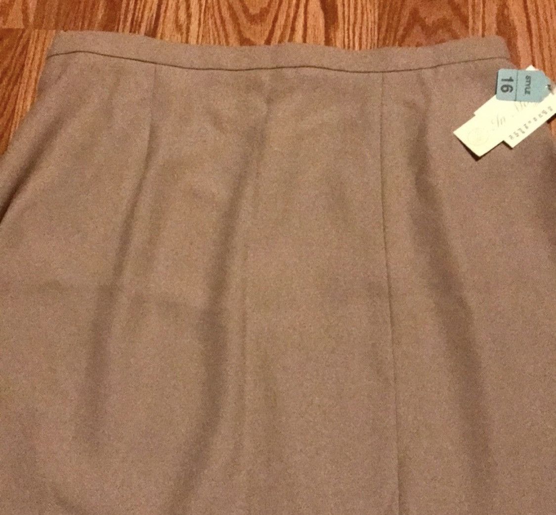 Other LA MODA KHAKI HIGH FRONT SLIT SKIRT SIZE 16 Size 38" / US 16 / IT 52 - 3 Thumbnail