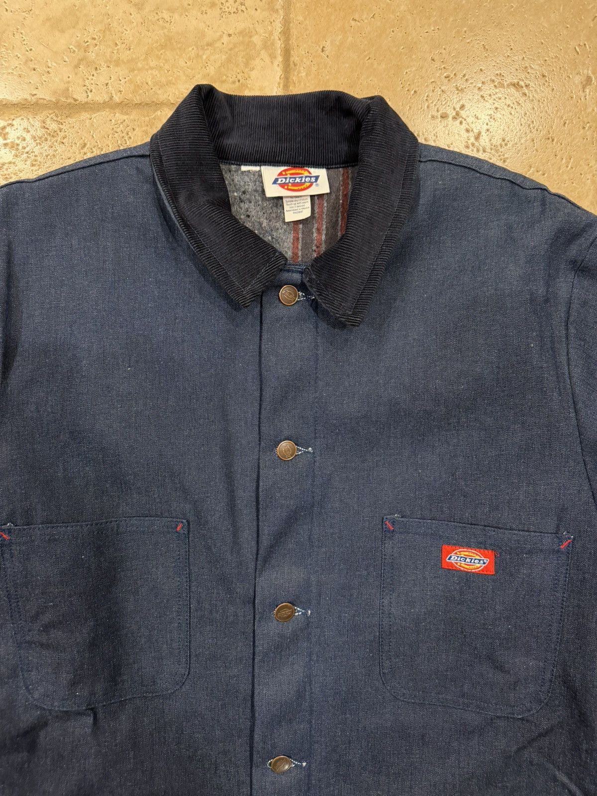 Dickies Vintage Dickies Denim Blanket Lined Chore Jacket Size US XL / EU 56 / 4 - 8 Thumbnail