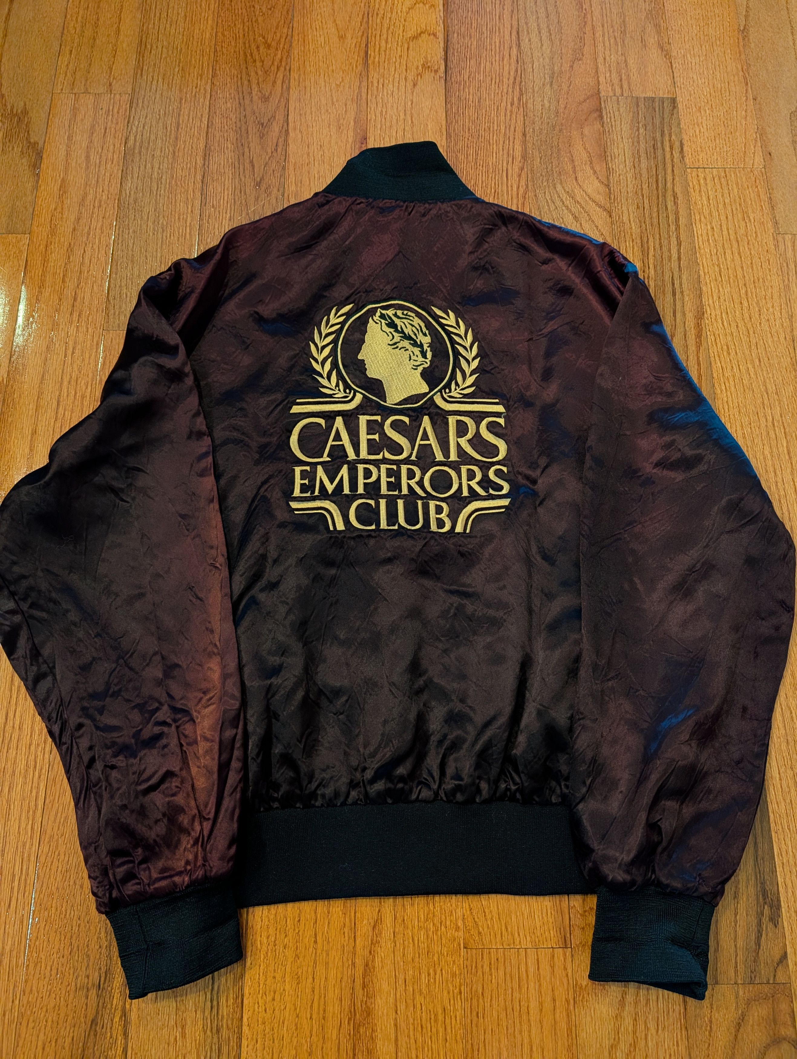 Vintage Vintage 90s Caesars Emperors Club Casino Large Satin Jacket Size US L / EU 52-54 / 3 - 1 Thumbnail