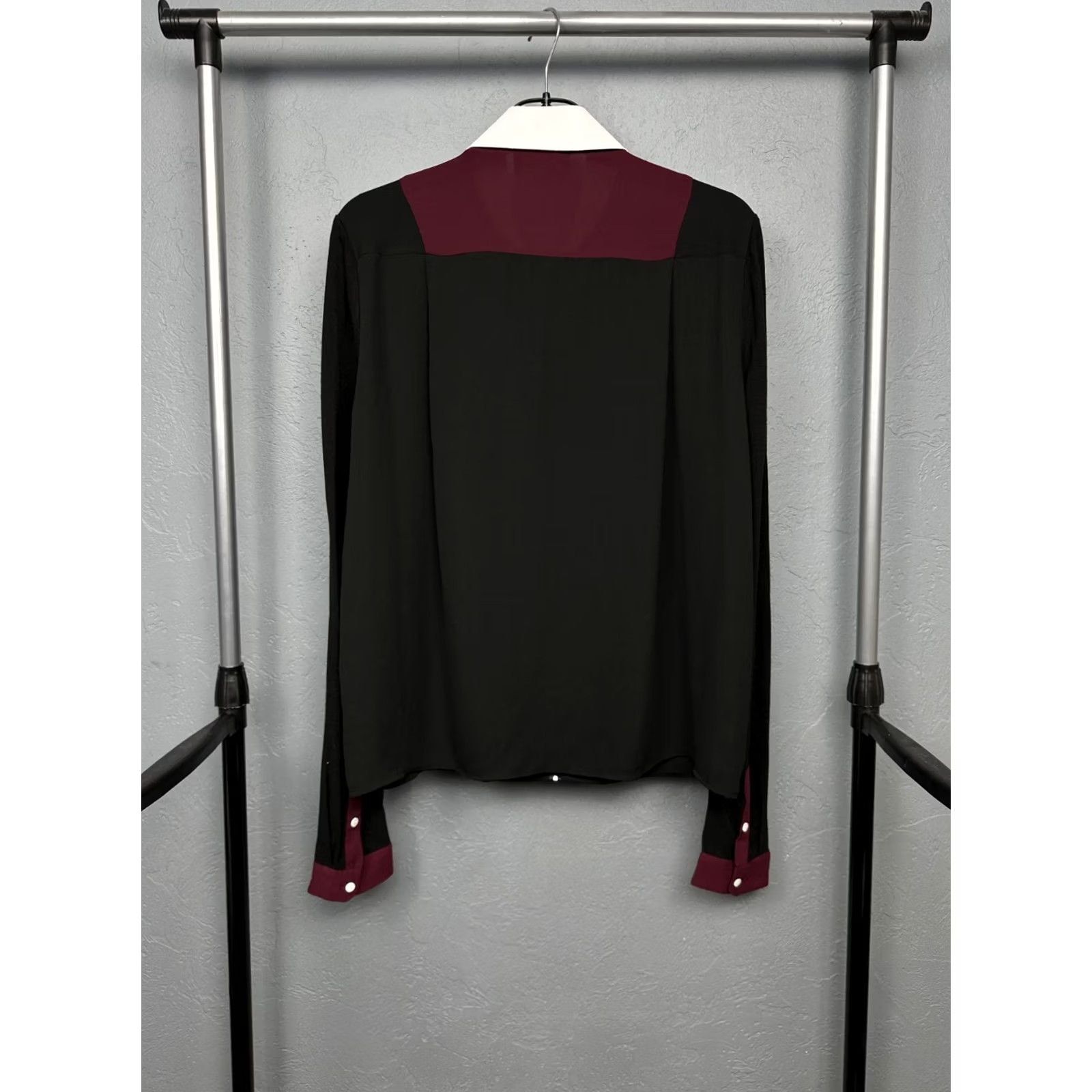The Kooples The Kooples Sport Blouse Shirt M Black Collared Zip Size M / US 6-8 / IT 42-44 - 7 Thumbnail