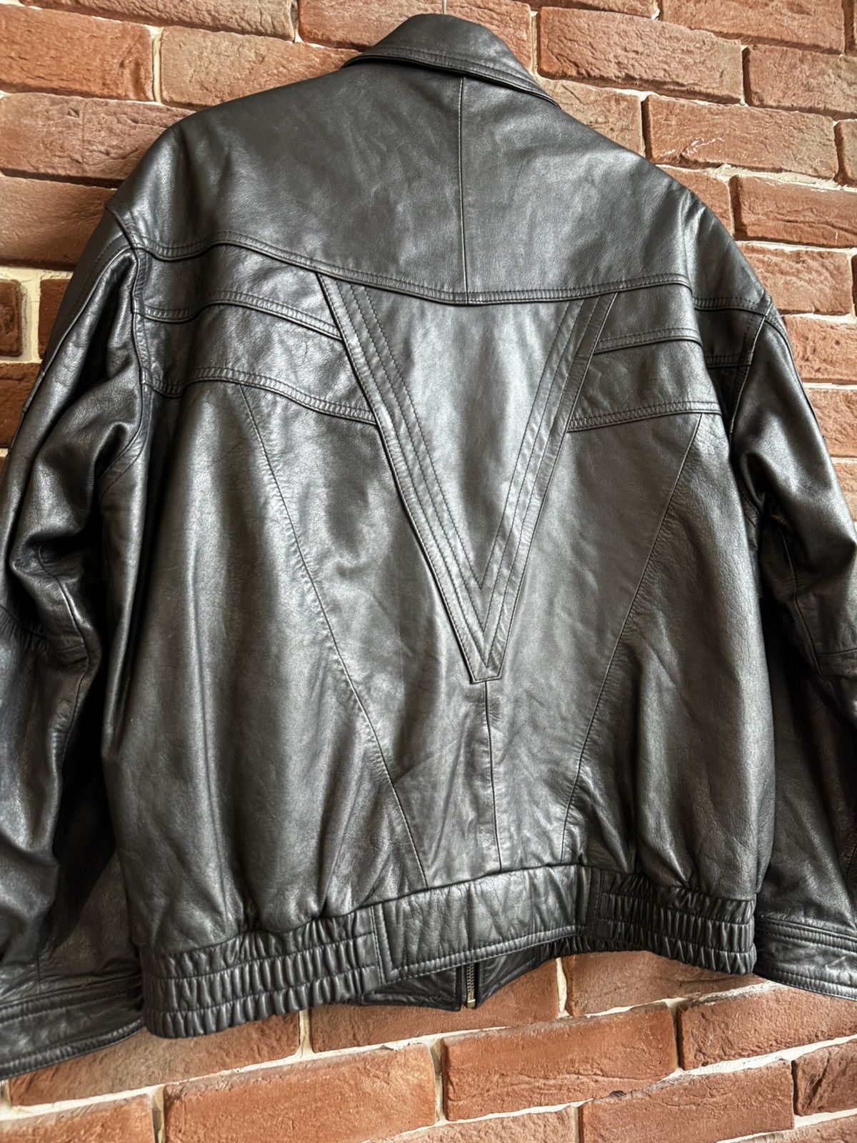 Leather Vintage Genuine Real Leather Jacket High Quality Rock Punk M Size US M / EU 48-50 / 2 - 10 Thumbnail