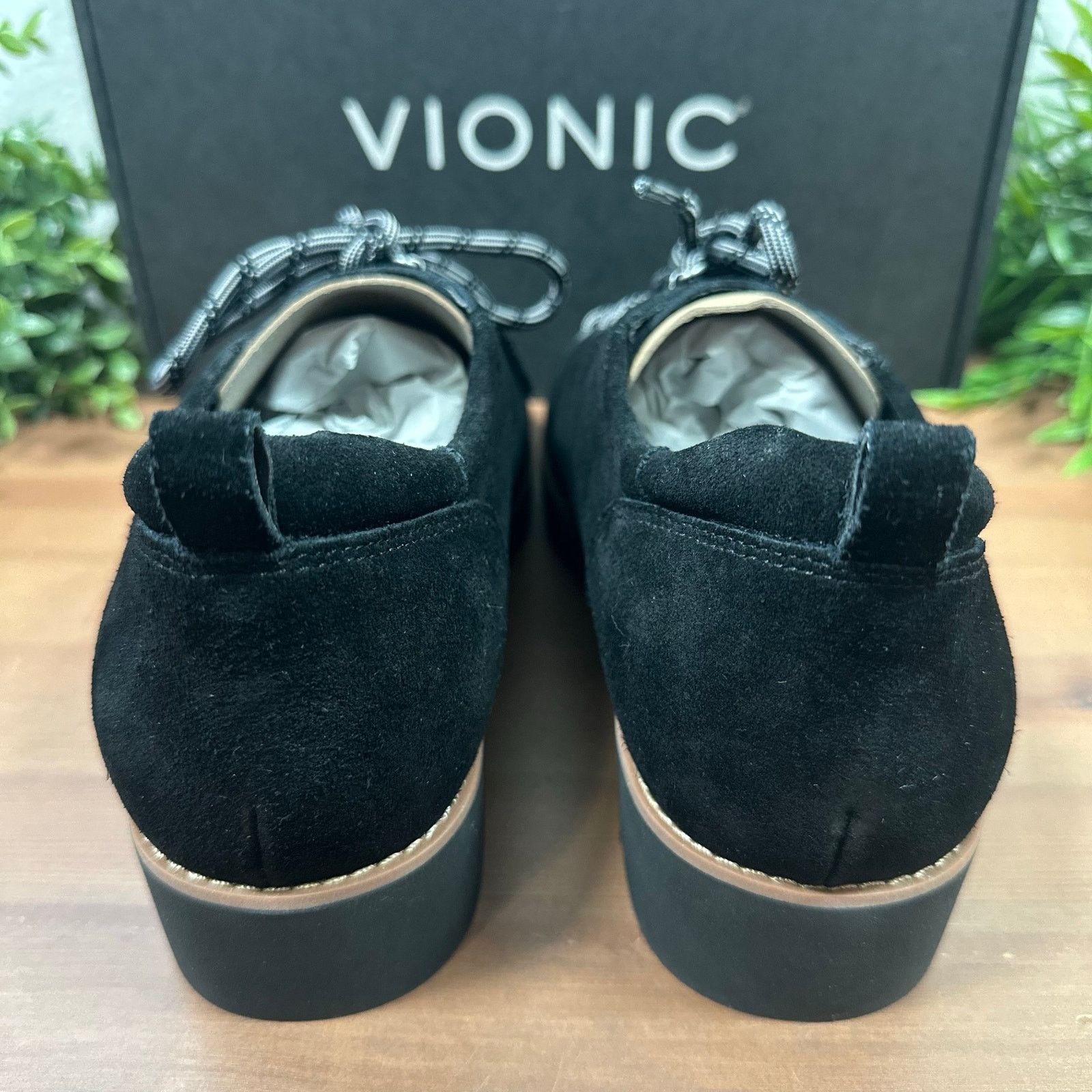 Vionic Vionic Ballari Black Suede Lace-Up Shoes Size 8.5 Wide Size US 8.5 / IT 38.5 - 6 Thumbnail