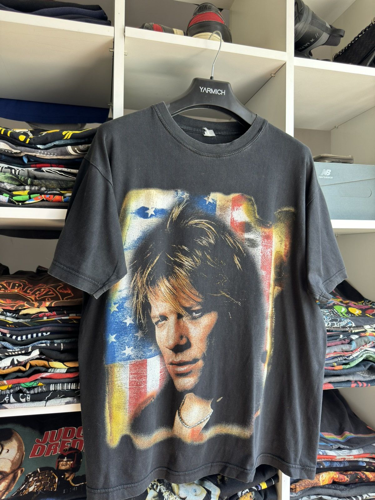 Bon Jovi Vintage 90s Bon Jovi Graphic Band Faded T Shirt Size US M / EU 48-50 / 2 - 1 Thumbnail