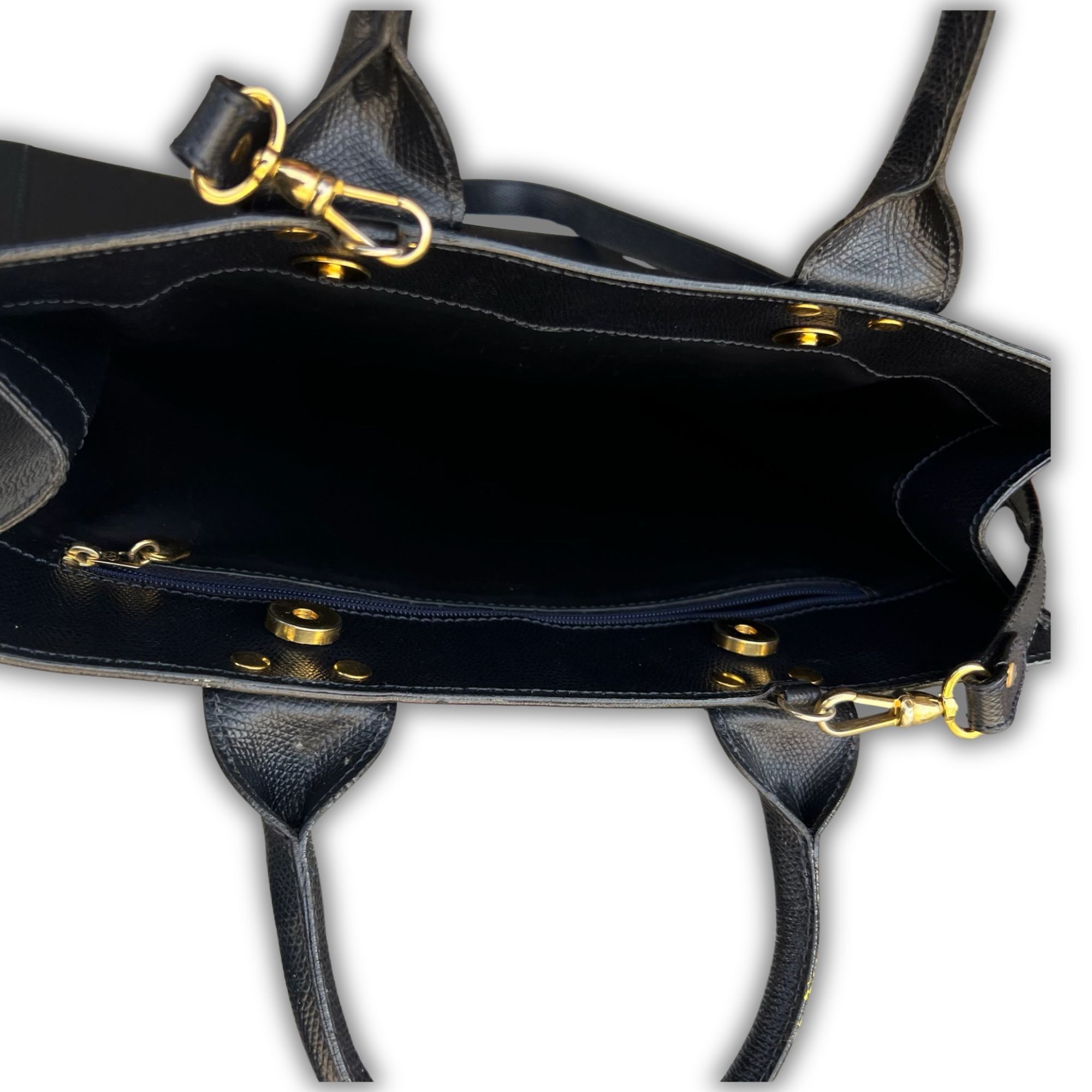 Other Lederer Black Leather Office Tote Bag With Gold-Tone Hardwar Size ONE SIZE - 6 Thumbnail