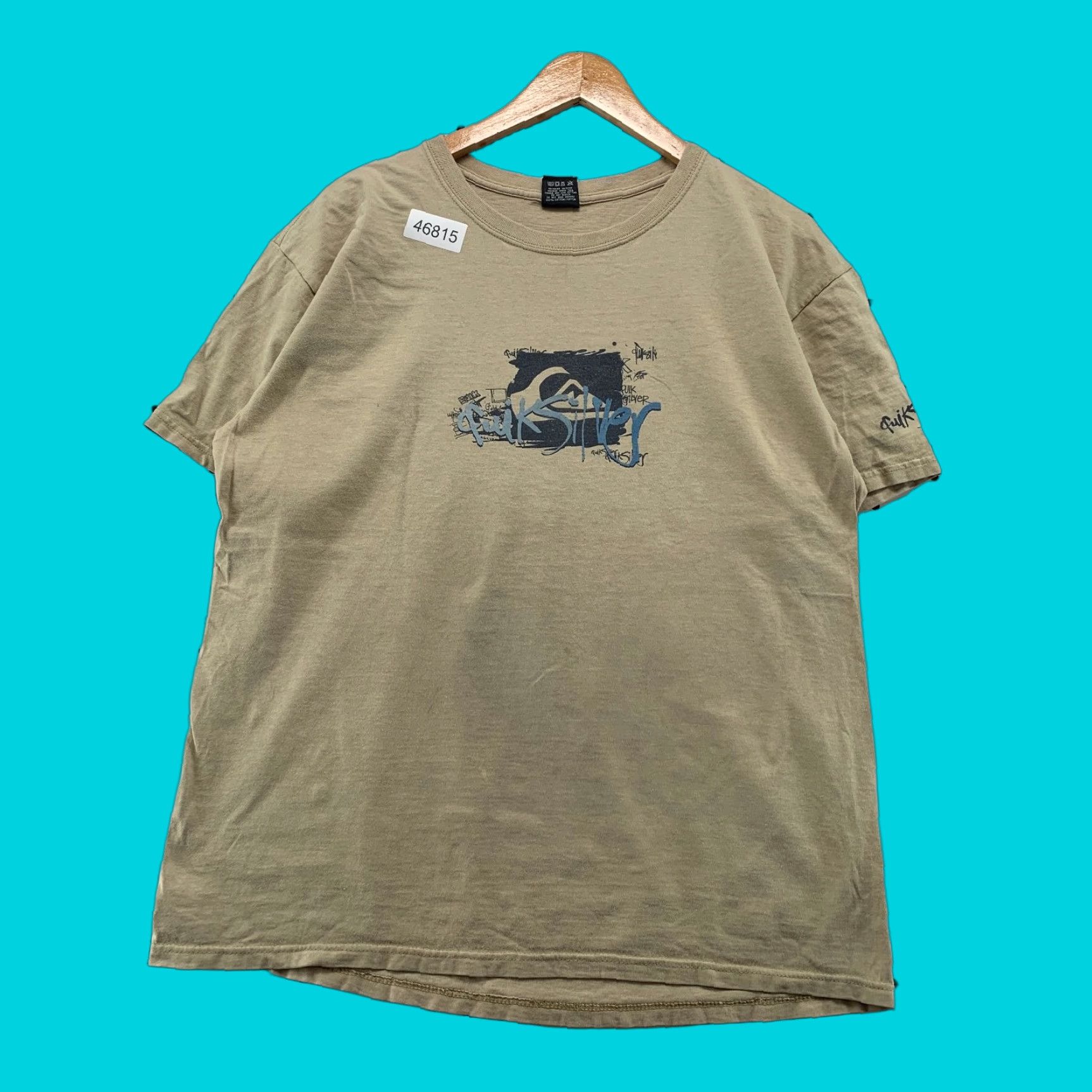 Quiksilver VINTAGE Quiksilver T-Shirt Mens L Beige Beach Surf 90s Tee Womens? Size US L / EU 52-54 / 3 - 1 Thumbnail