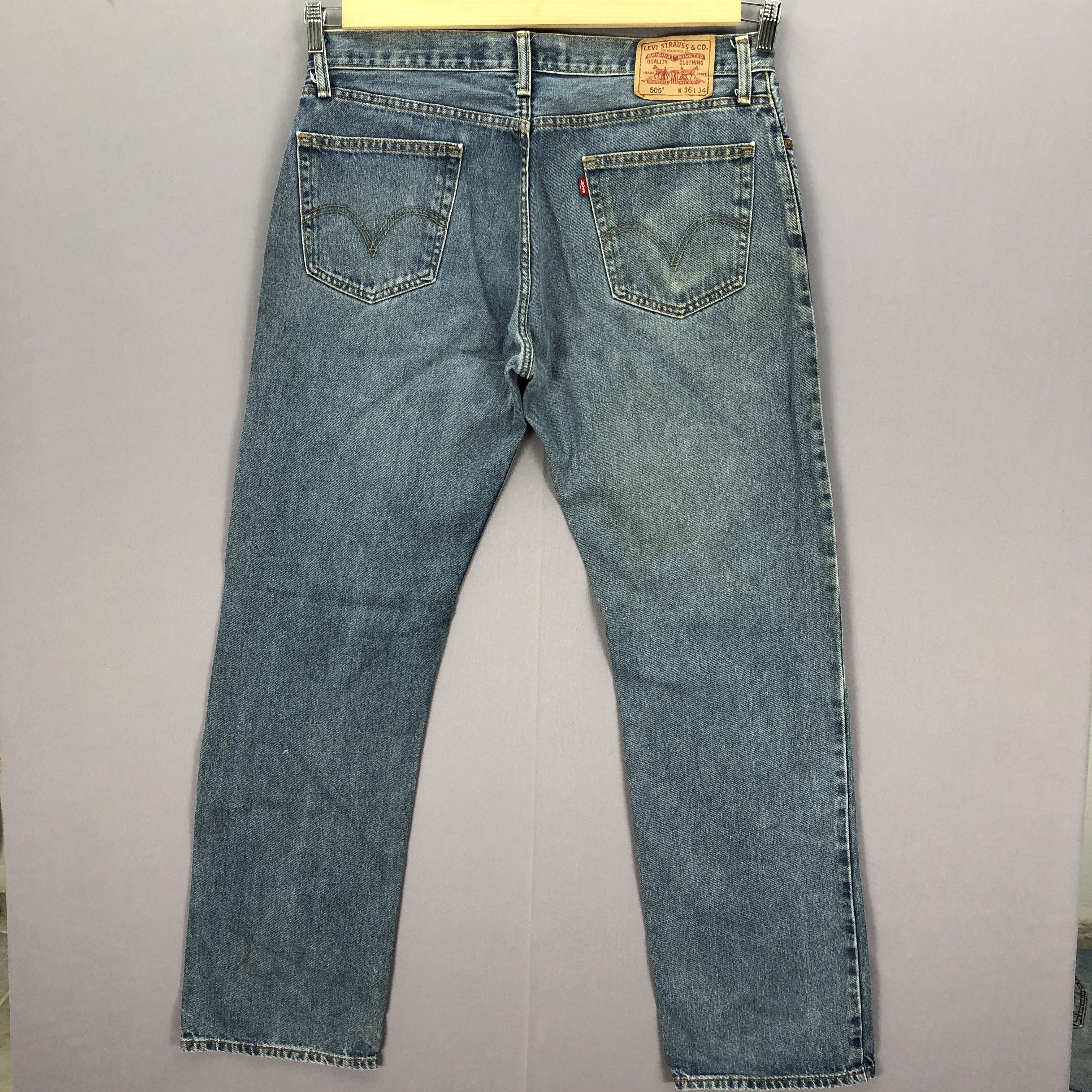Levi's Vintage Levis 505 Light Wash Jeans Levi's Stonewash Denim Size US 36 / EU 52 - 2 Thumbnail