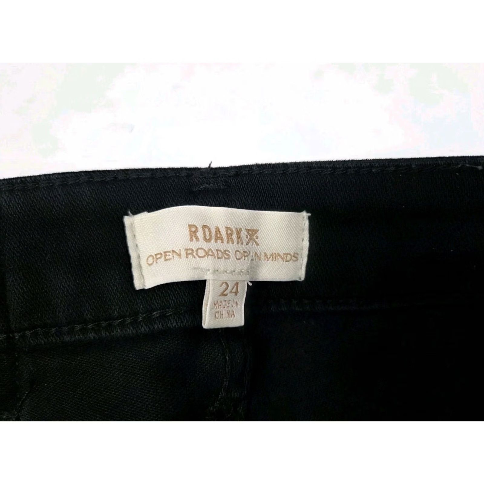 Roark Roark Womens Black Hi-Rise Straight Leg Dark Wash Stretch Denim Jeans 24 #8167 Size 42" / US 20 - 5 Thumbnail