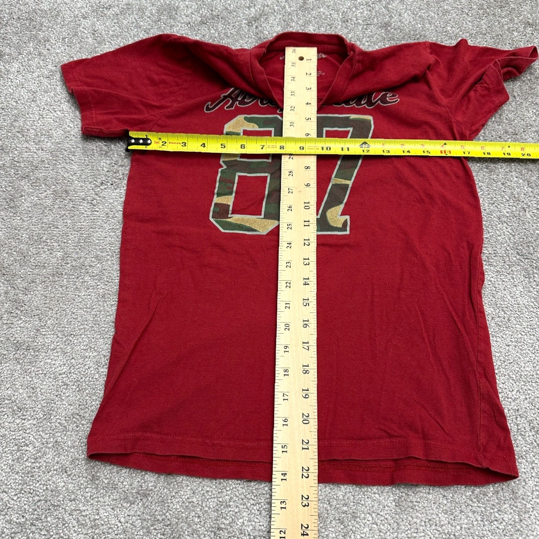 Aeropostale Aeropostale T-Shirt Womens S/M Red Crew Neck Short Sleeve Cotton Tee Top Size S / US 4 / IT 40 - 5 Thumbnail
