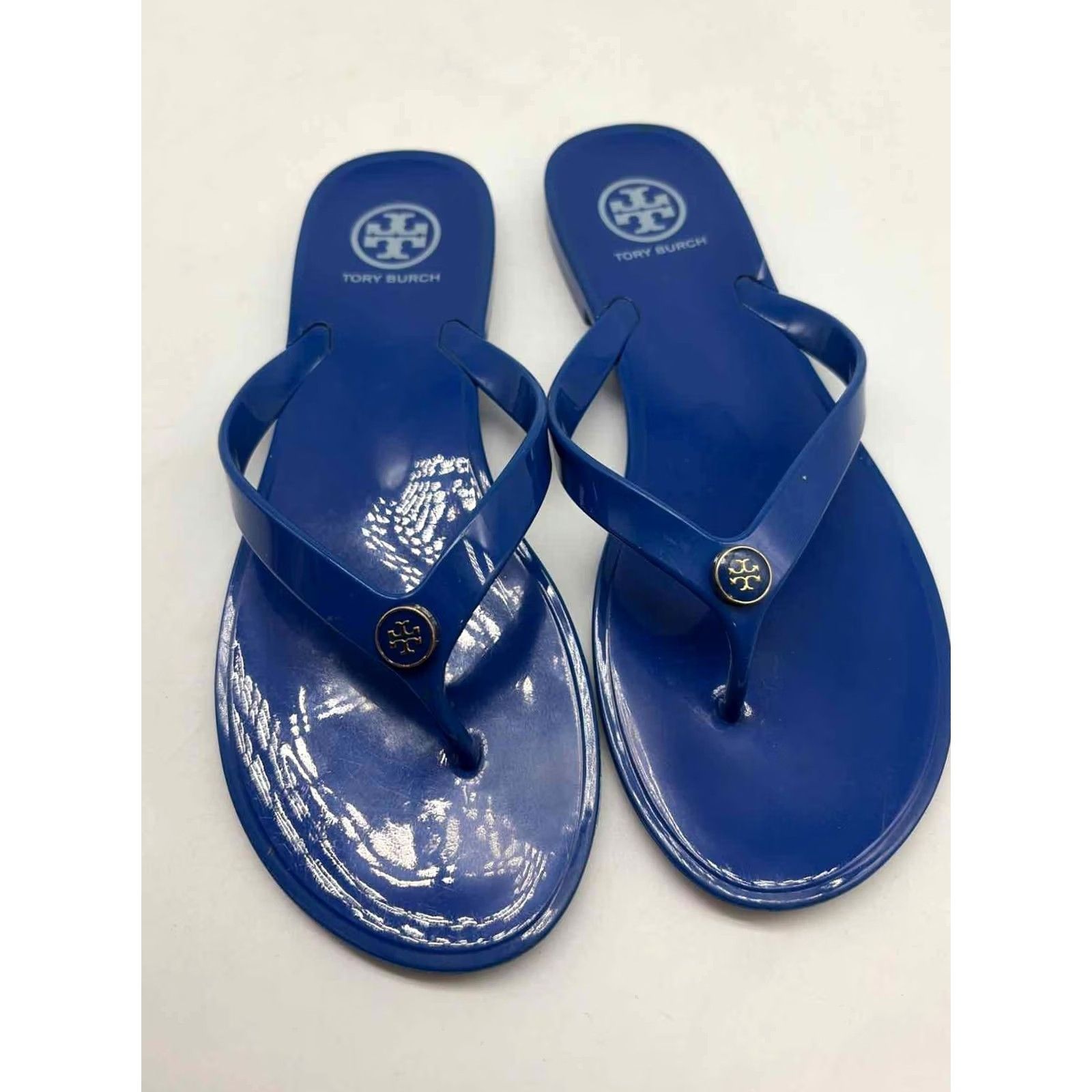 Tory Burch VINTAGE Tory Burch Blue Size 6 Flip Flop Sandals Size US 6 / IT 36 - 5 Thumbnail