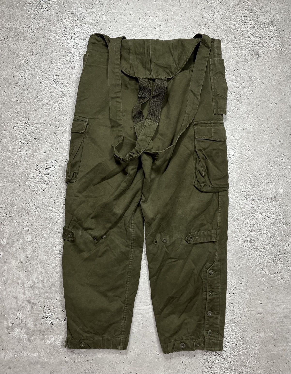 Other Vintage Austrian Army Field Overalls Olive Green Cargo Pants Size US 36 / EU 52 - 13 Thumbnail