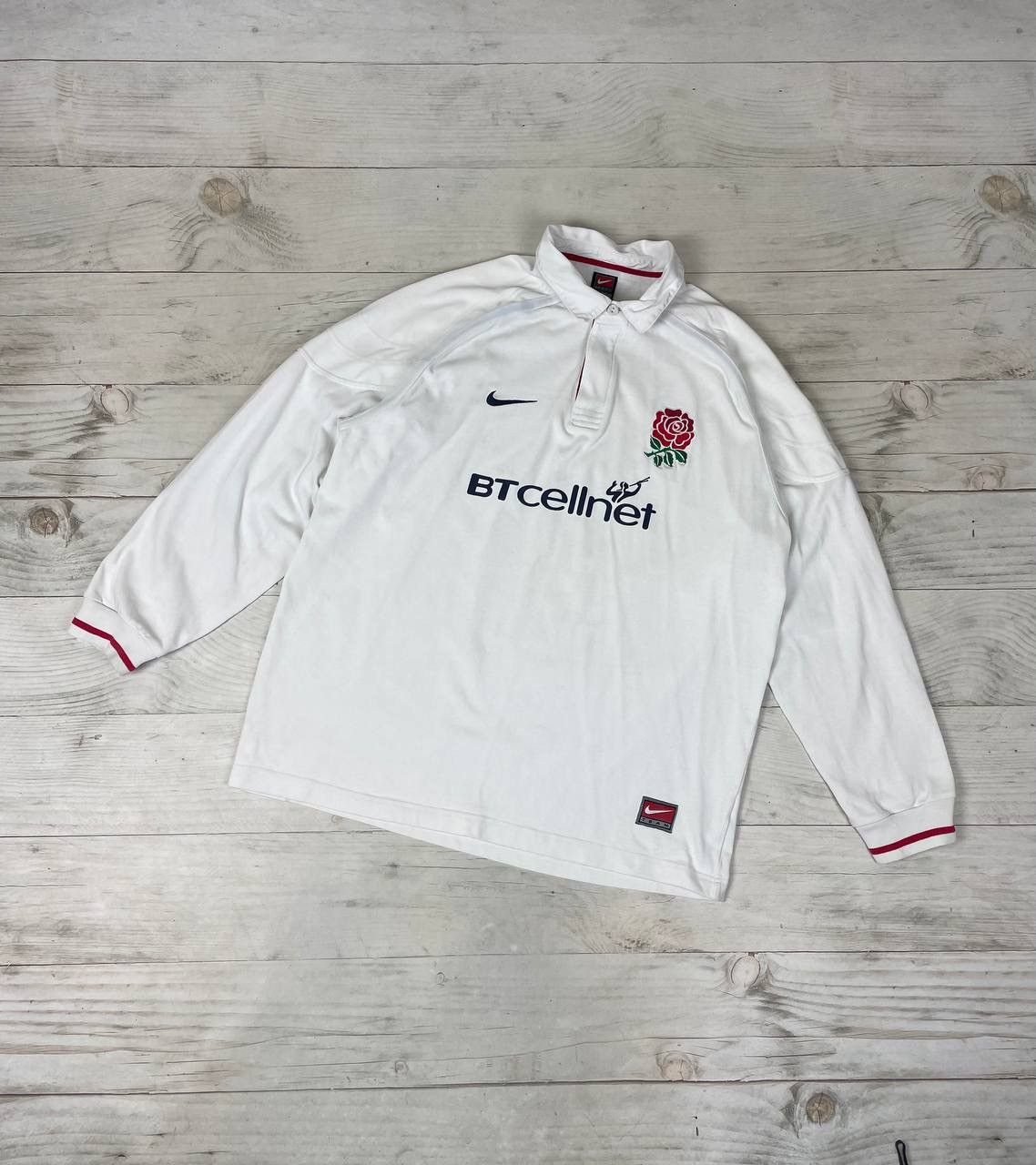 Nike Nike England Union Rugby 1999 2000 Long Sleeve Jersey Size US XL / EU 56 / 4 - 1 Thumbnail