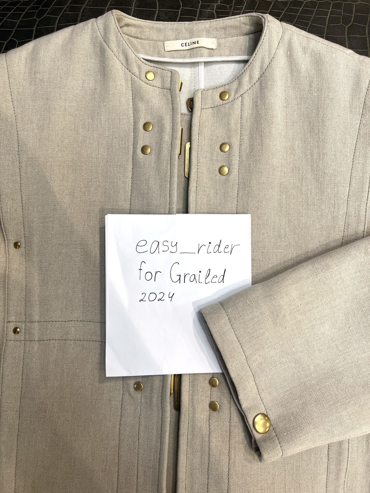 Celine Céline coat linen Archive piece Size S / US 4 / IT 40 - 7 Thumbnail