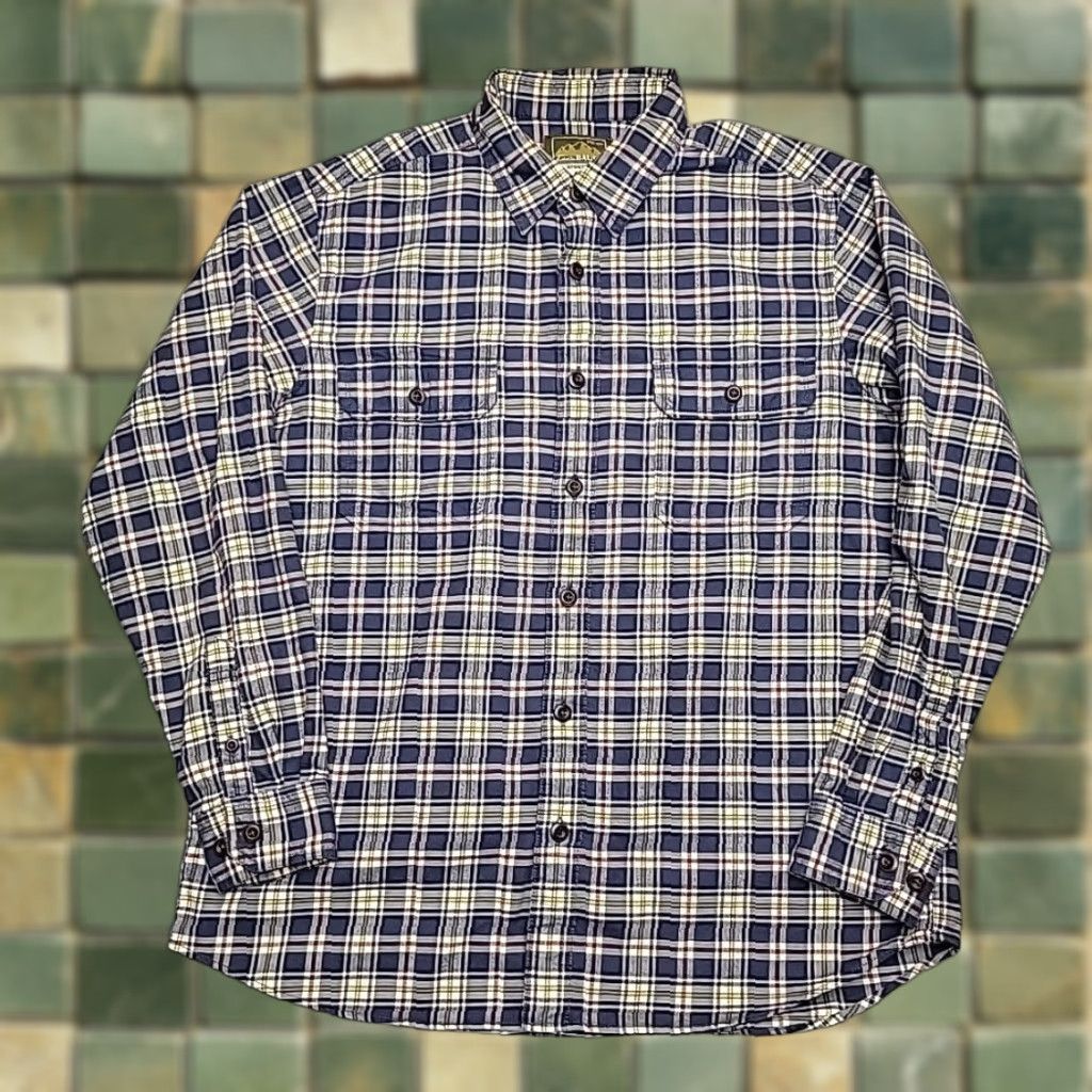 Eddie Bauer Eddie Bauer Flannel Shirt Mens L Blue Plaid 100% Cotton Outdoors Shirt/Flannel Casual Button-Down Pockets Size US L / EU 52-54 / 3 - 1 Thumbnail