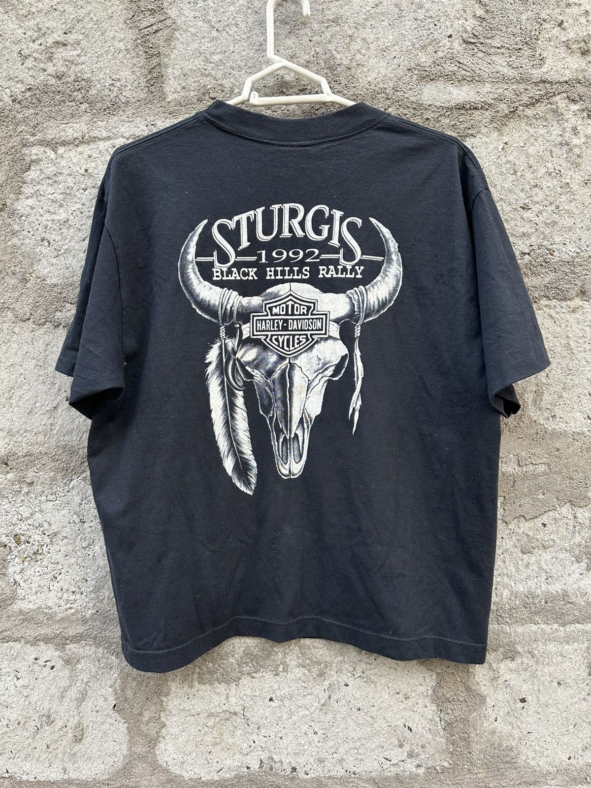 Harley Davidson × Vintage 1992 vintage 3D emblem Harley Davidson Sturgis Black Hills Rally Tee Size US XL / EU 56 / 4 - 9 Thumbnail