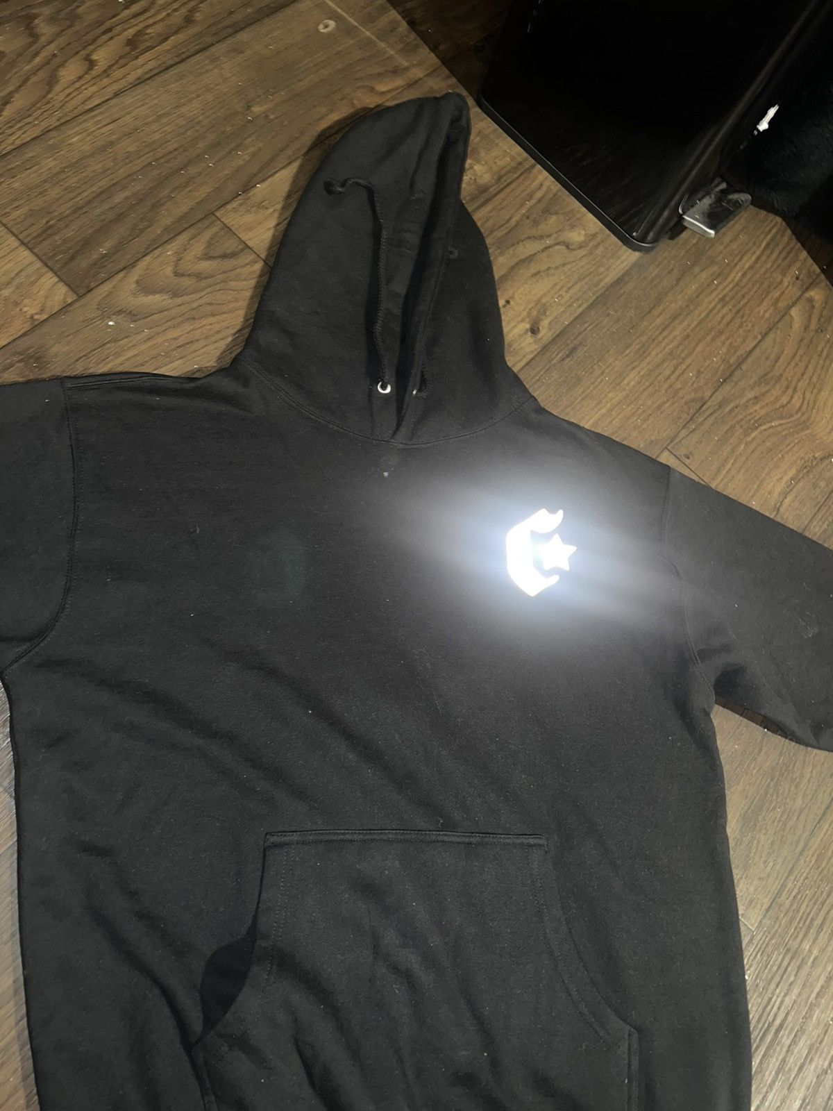 image of Crash Vancouver 3M Reflective Logo Hoodie in Black, Men's (Size Large)
