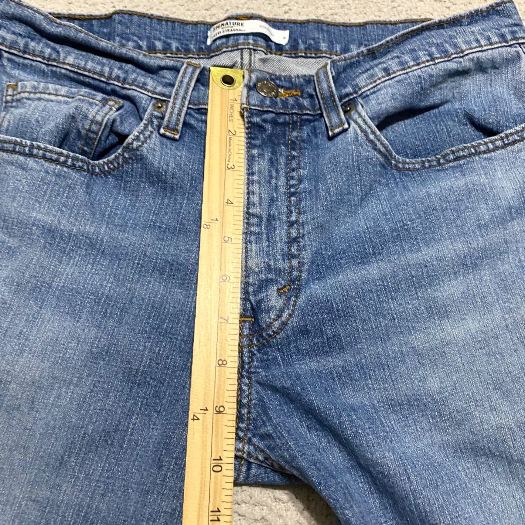 Levi's Levi's Signature Mens Jeans Blue Denim Medium Wash Straight Mid Rise 32x32 5-Pocket Regular Waist Size US 32 / EU 48 - 7 Thumbnail
