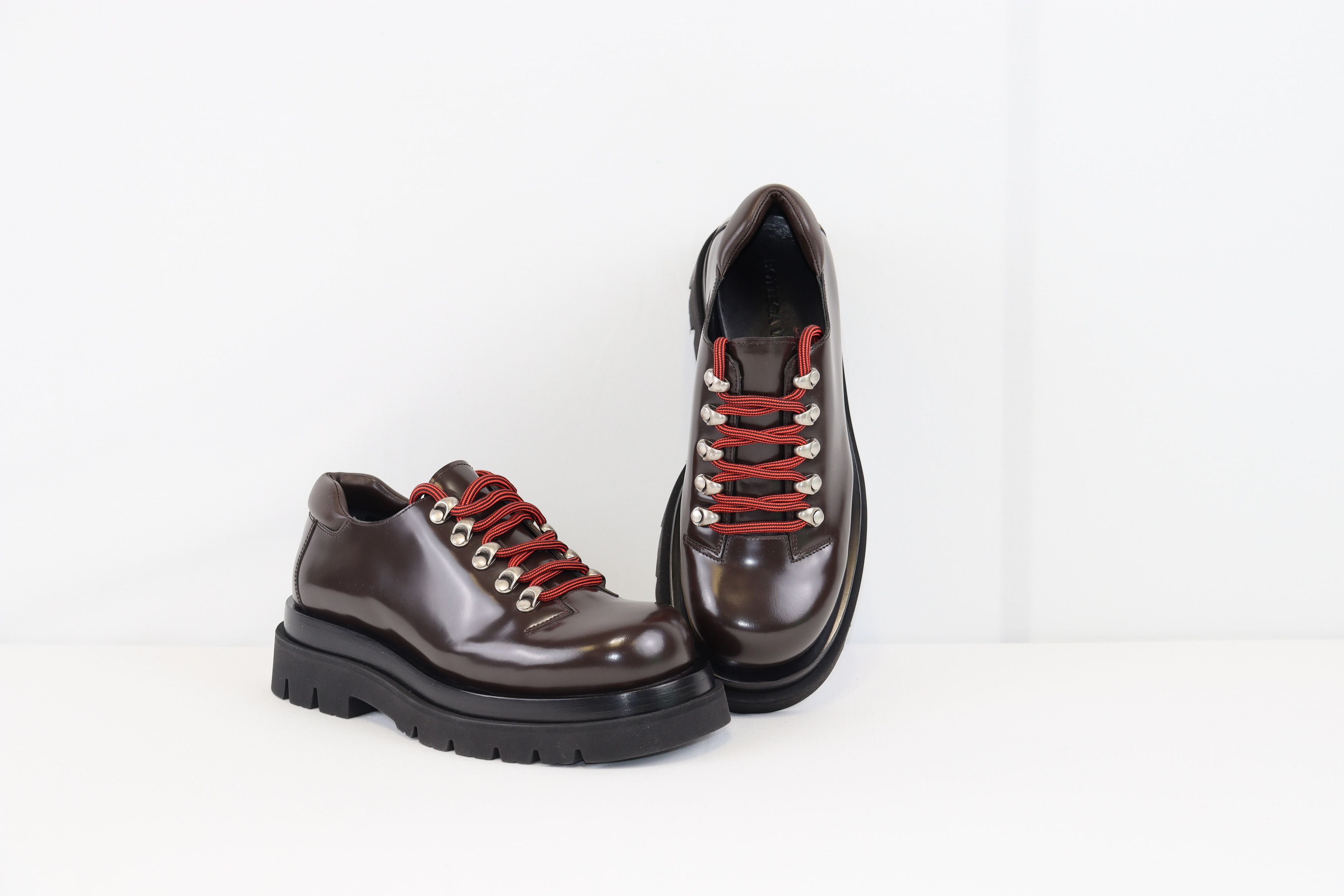 Bottega Veneta o1rshd1 Q:3 / Lug Lace up Leather Boots in Fondant Size US 7 / EU 40 - 10 Thumbnail