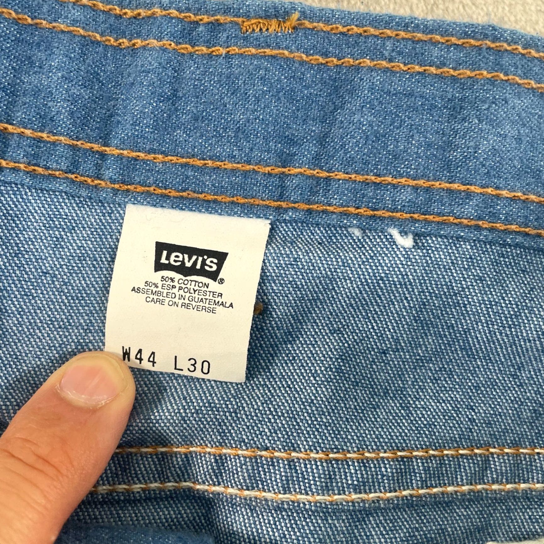 Levi's VINTAGE Levi's Pants Men 40x30 Blue Bootcut Embroidered Ranch Copper Tab 90s Size US 40 / EU 56 - 2 Thumbnail