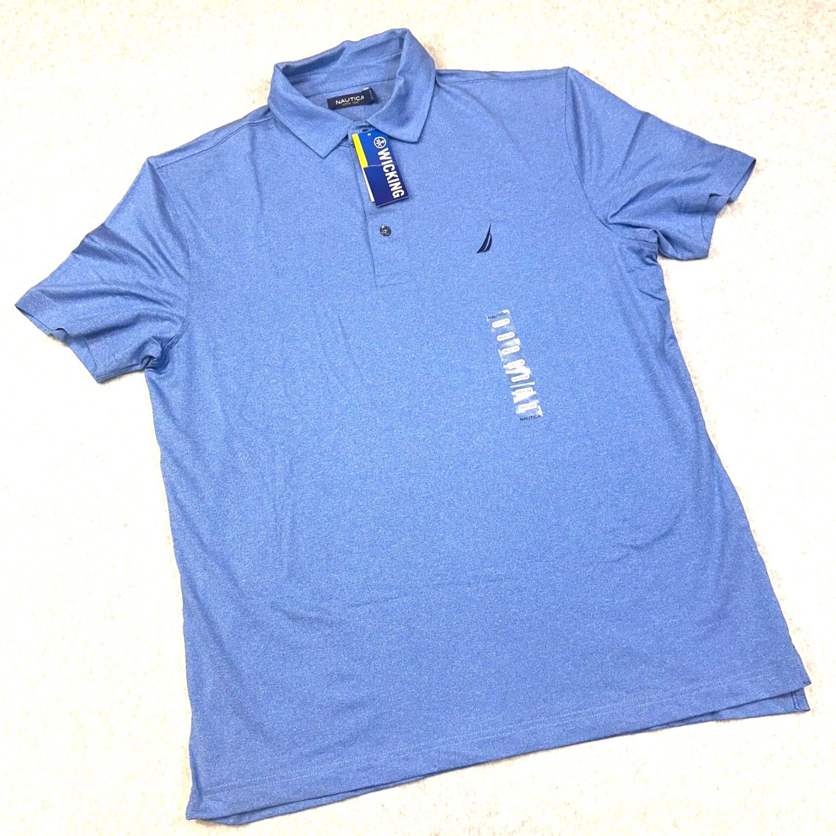 Nautica Nautica Performance Polo Shirt Mens Medium Blue Size US M / EU 48-50 / 2 - 2 Thumbnail
