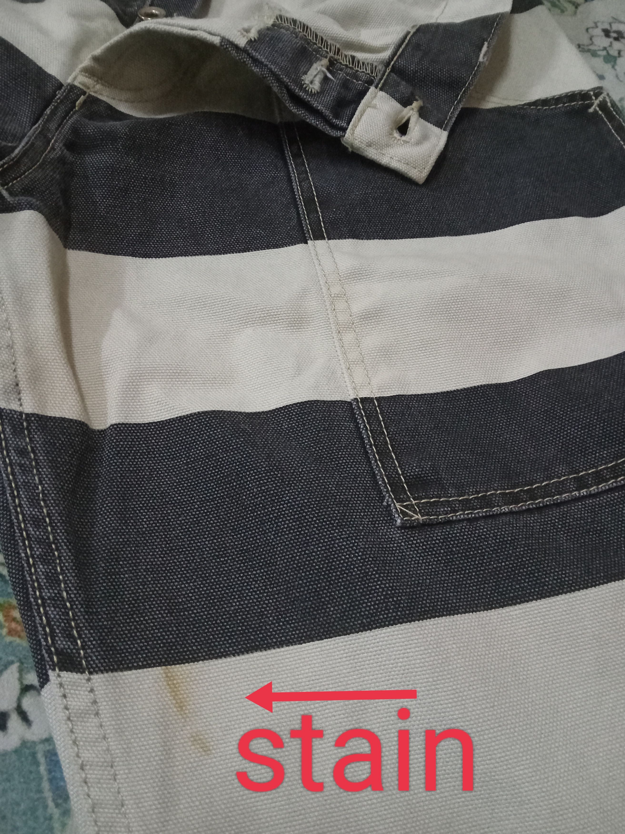 Japanese Brand Road Runner Duck Canvas Prisoner Stripe Rare Pants Size US 31 - 8 Thumbnail