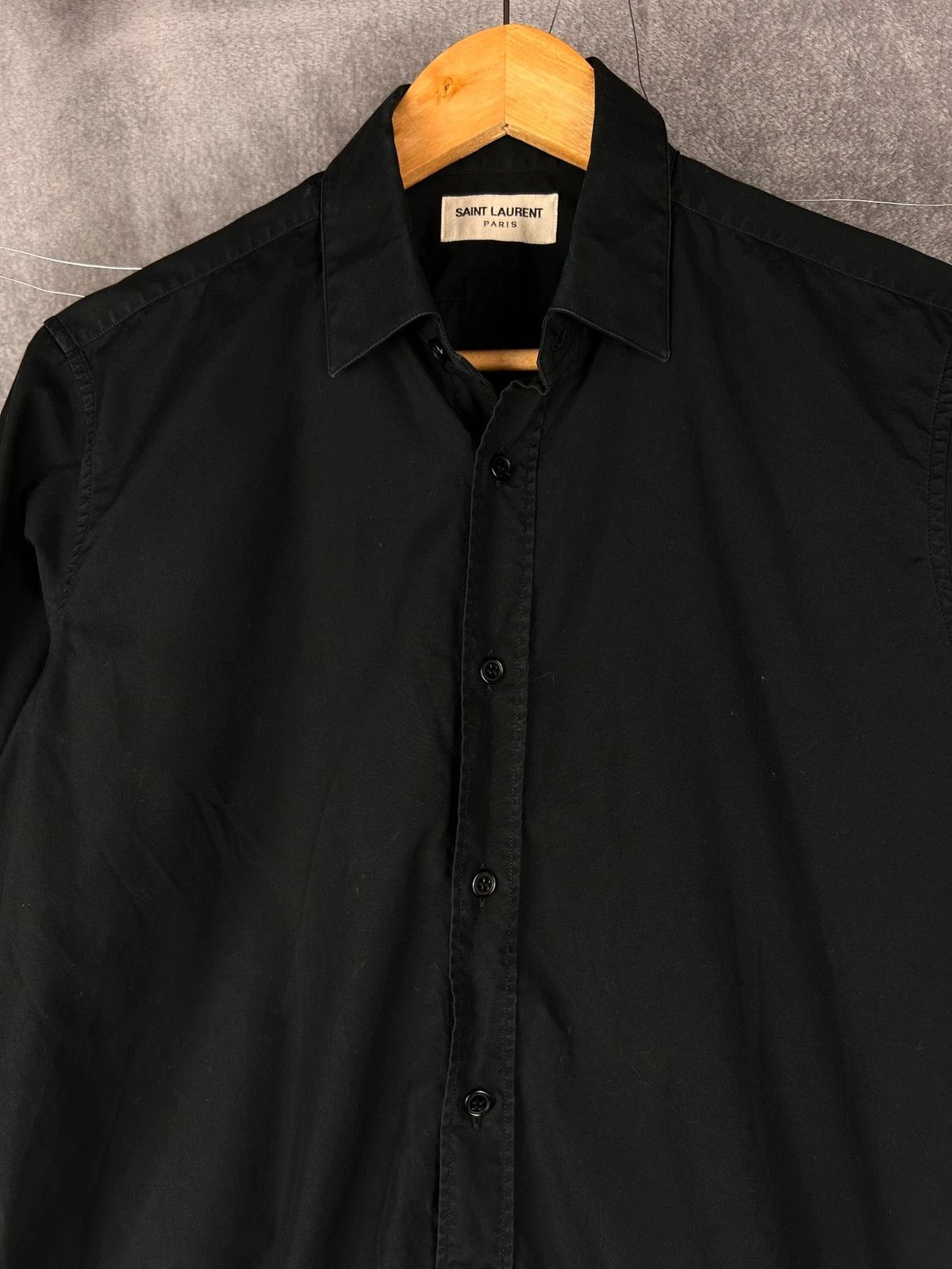 Designer × Saint Laurent Paris Saint Laurent Paris black shirt basic classic Made in Italy Size US M / EU 48-50 / 2 - 3 Thumbnail