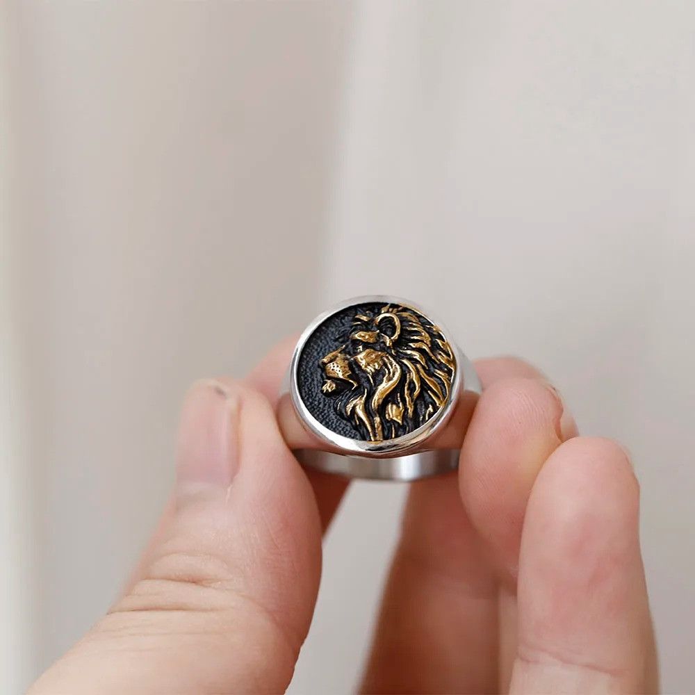 Jewelry 3D Lion Head Ring Size ONE SIZE - 5 Thumbnail
