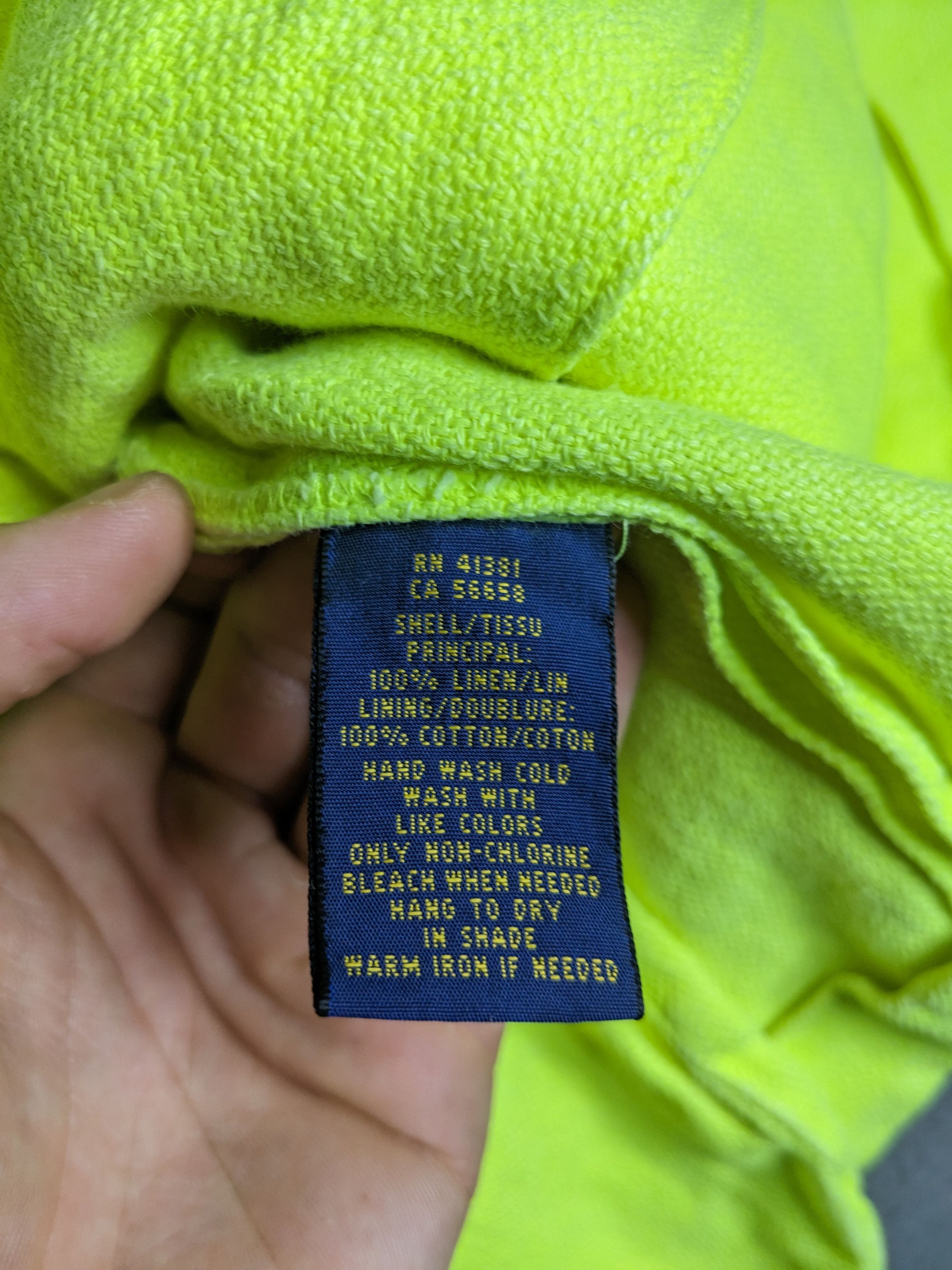 Polo Ralph Lauren Polo Ralph Lauren Linen Blazer Jacket Size 8 Chartreuse Size M / US 6-8 / IT 42-44 - 11 Thumbnail