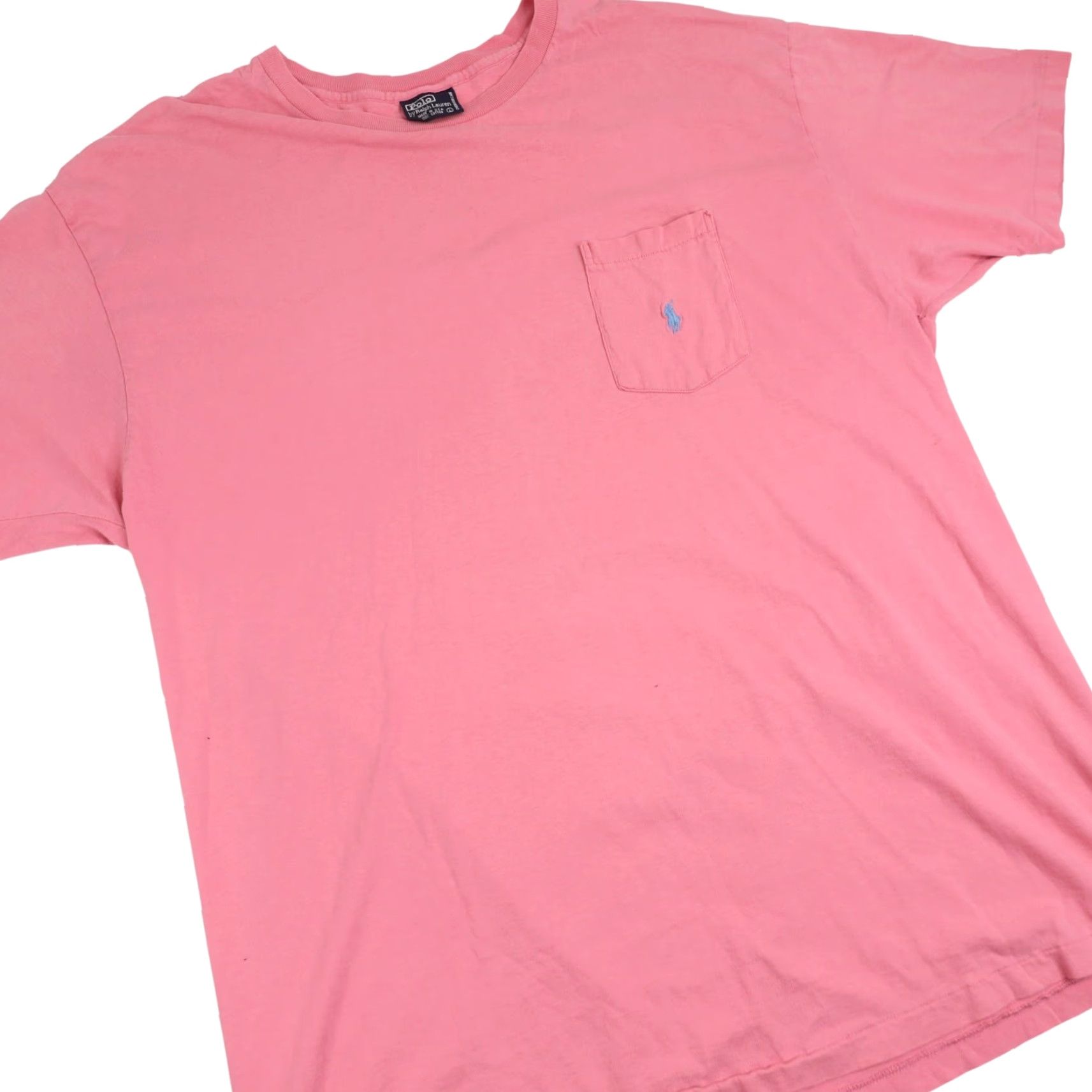 Polo Ralph Lauren VINTAGE Polo Ralph Lauren Mens Shirt Pink Large Classic Pocket Tee Mens Size US L / EU 52-54 / 3 - 3 Thumbnail