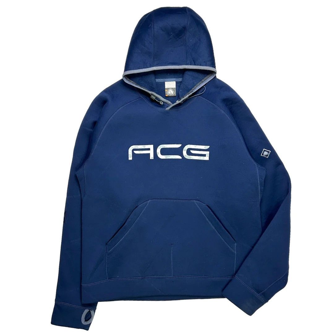 Nike × Nike ACG × Vintage Mens Vintage Nike ACG Spellout Scuba Hoodie y2k rare drill Size US L / EU 52-54 / 3 - 1 Thumbnail