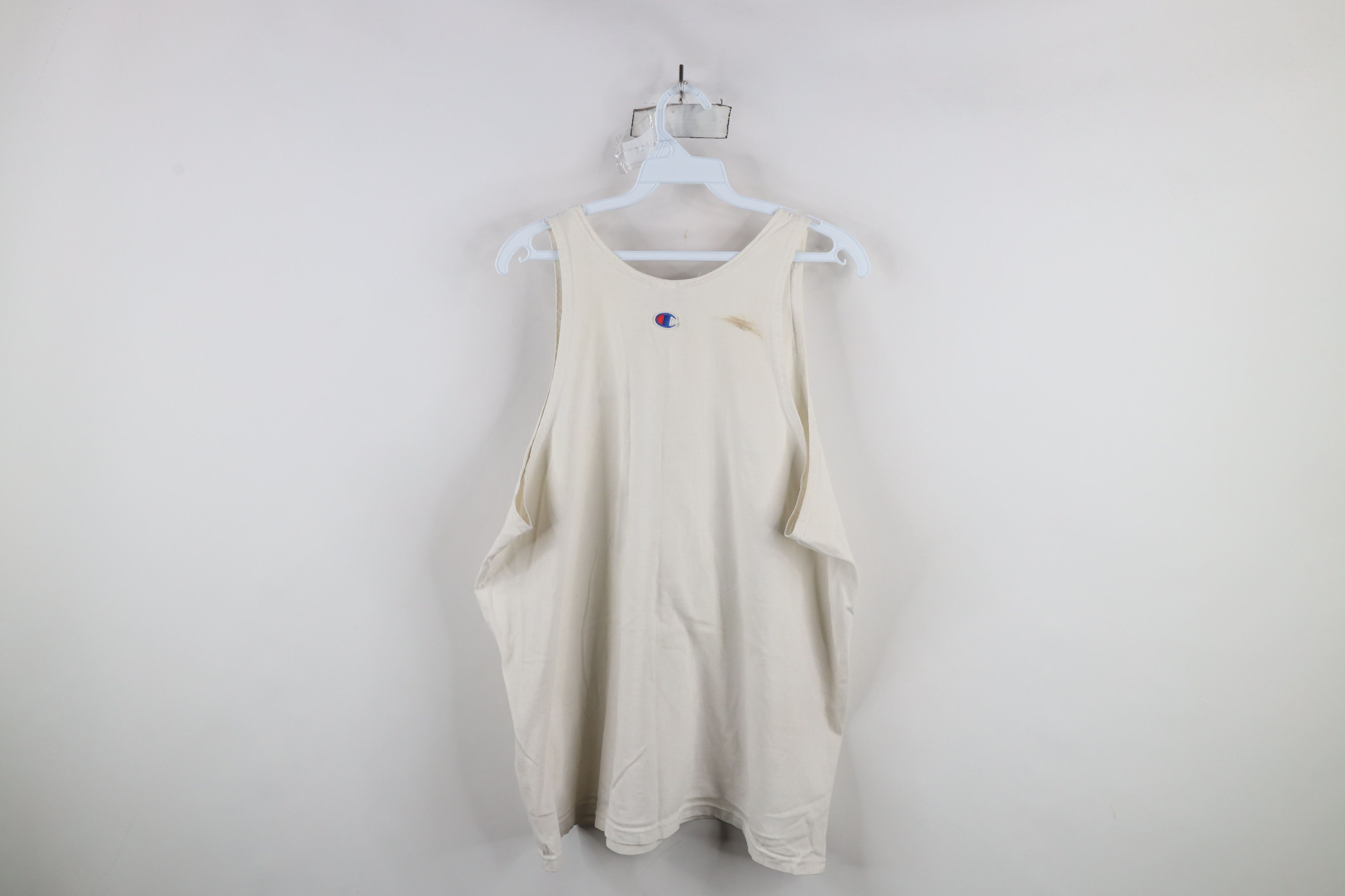Champion × Vintage Vintage 90s Champion Spell Out Tank Top T-Shirt White Cotton Size US L / EU 52-54 / 3 - 13 Thumbnail