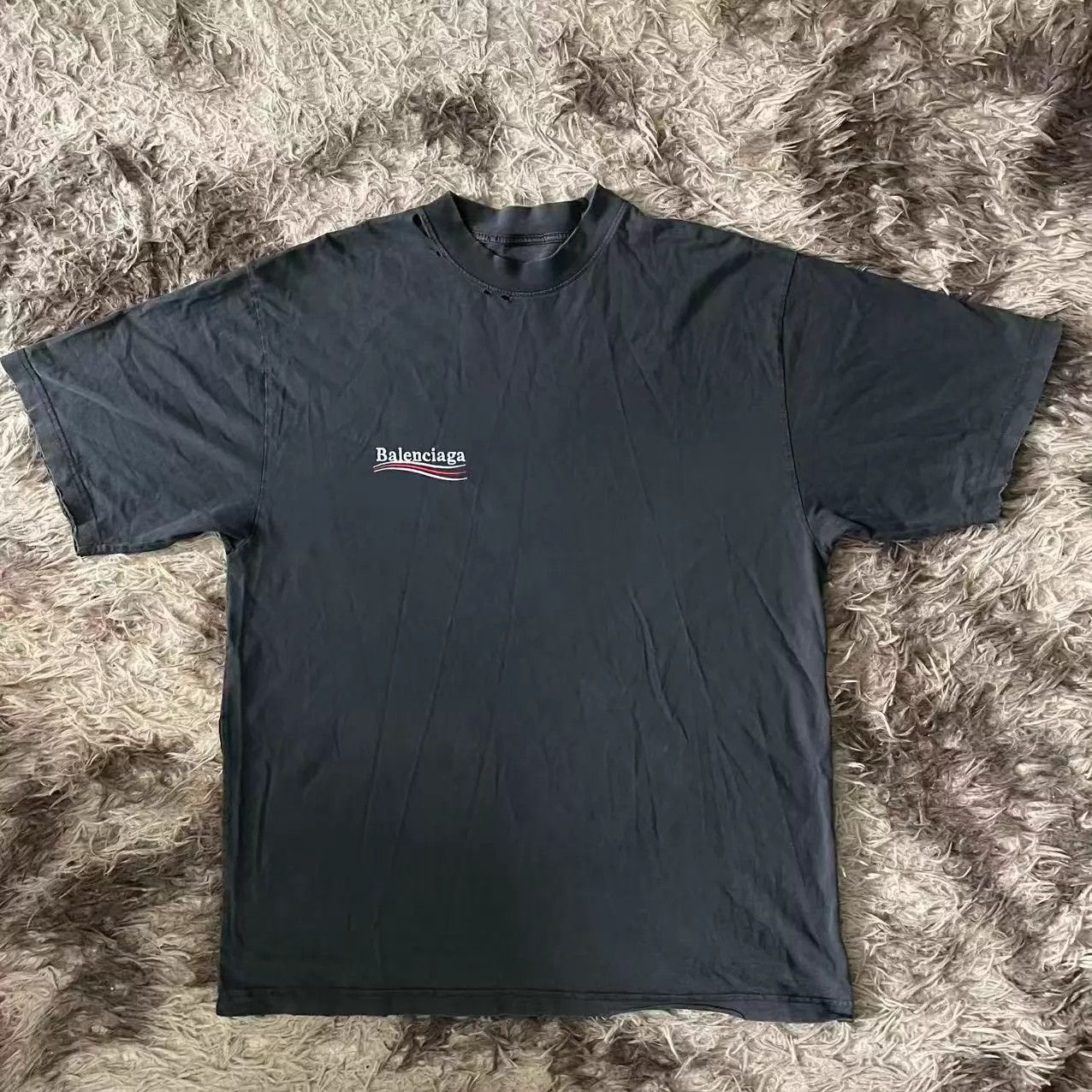 Balenciaga Balenciaga 25 Distressed Coke Short Sleeve Tee Size US S / EU 44-46 / 1 - 1 Thumbnail
