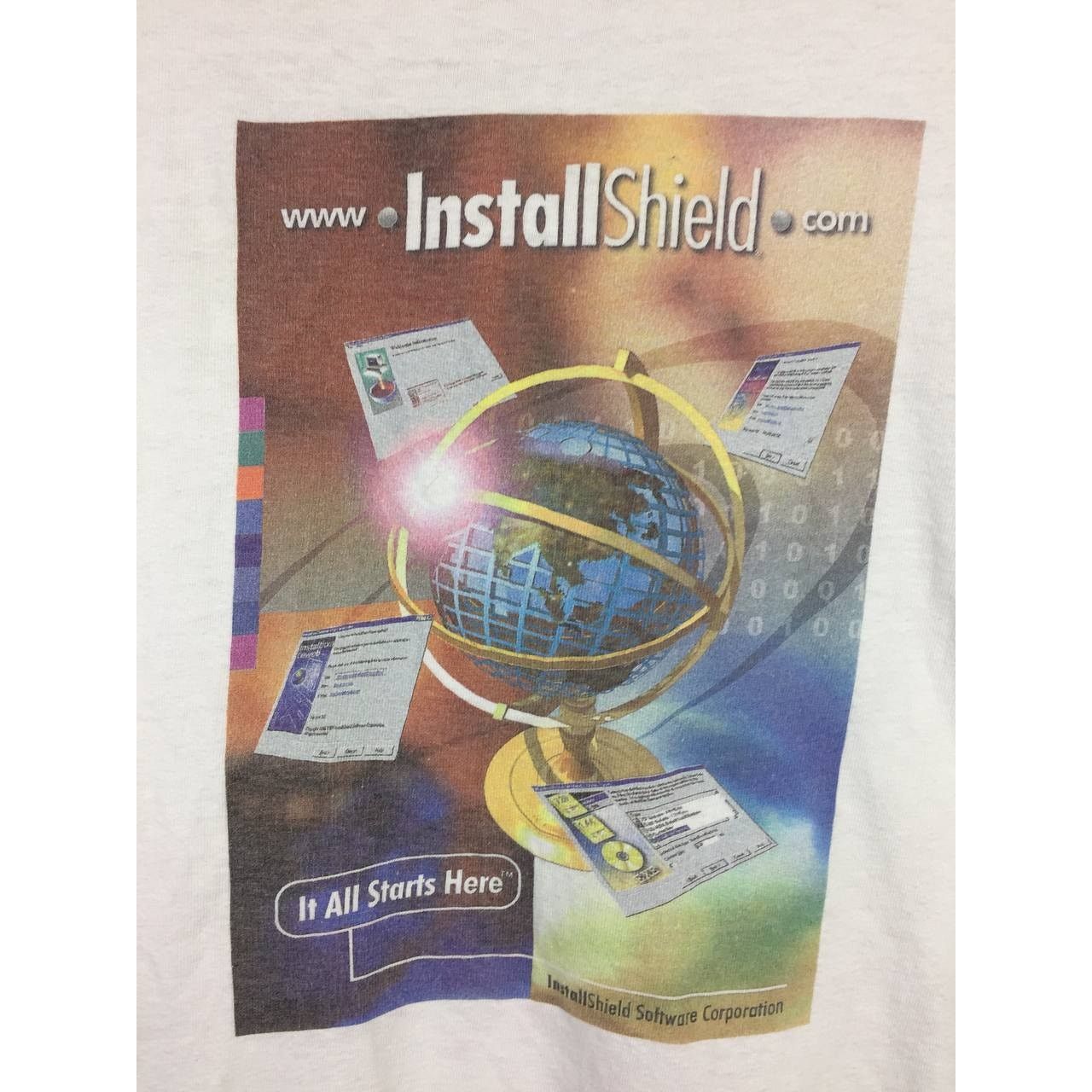 Hanes × Vintage Vtg 00s InstallShield Software It All Start Here TechwearTee Size US XL / EU 56 / 4 - 3 Thumbnail