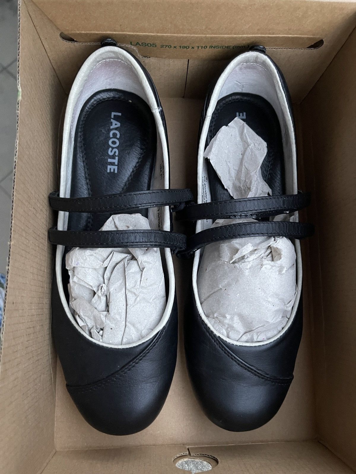Lacoste Black leather Lacoste Mary Jane flats Size US 7.5 / IT 37.5 - 1 Thumbnail