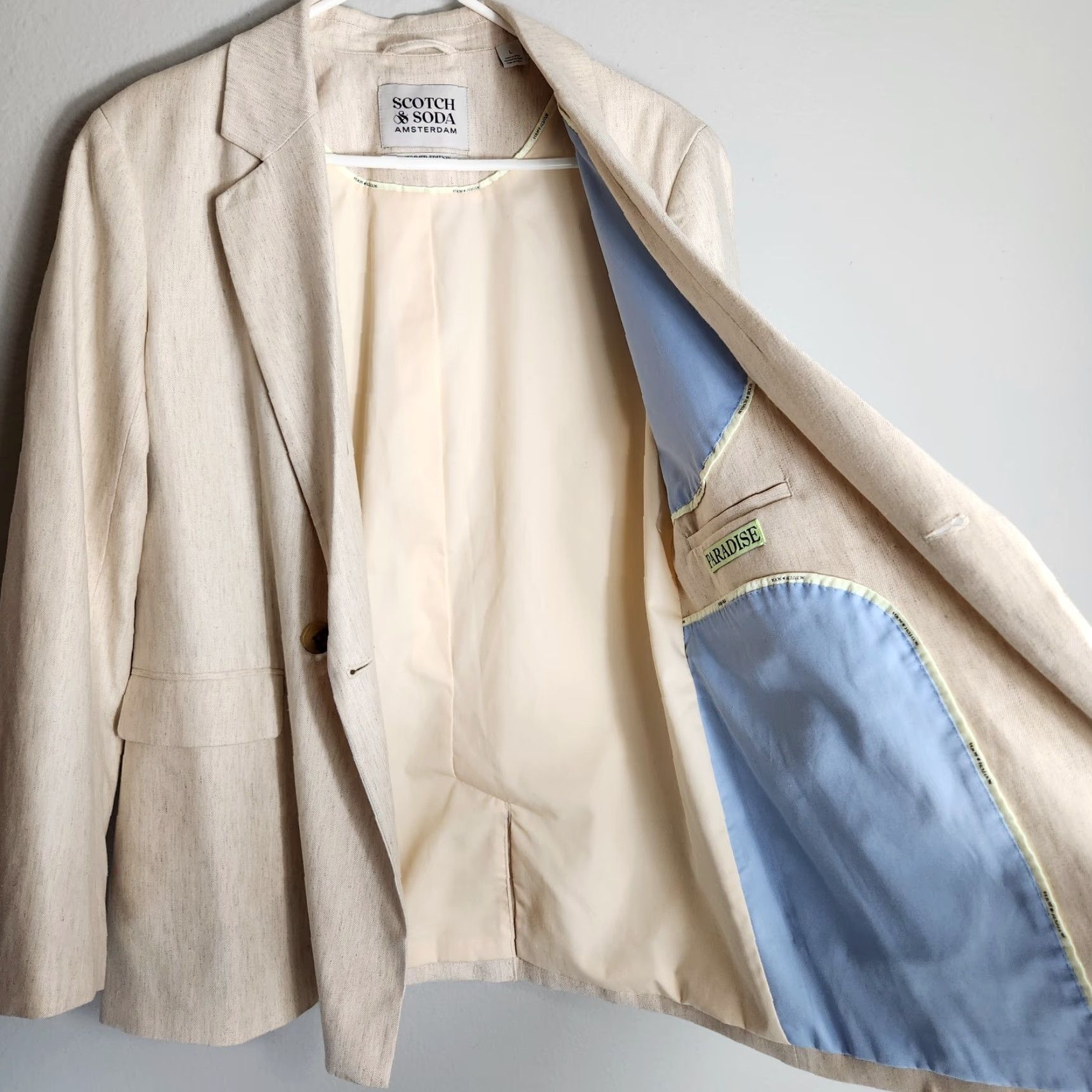 Scotch & Soda Scotch & Soda Mens L Summer Edition Unconstructed Double Breasted Blazer Size 42R - 5 Thumbnail
