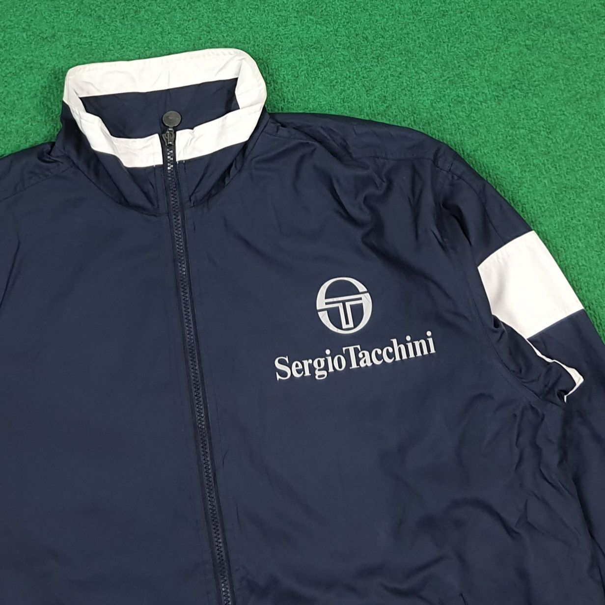 Sergio Tacchini Vintage Sergio Tacchini Navy Zipper Outdoor Jacket C302N20 Size US XL / EU 56 / 4 - 2 Thumbnail