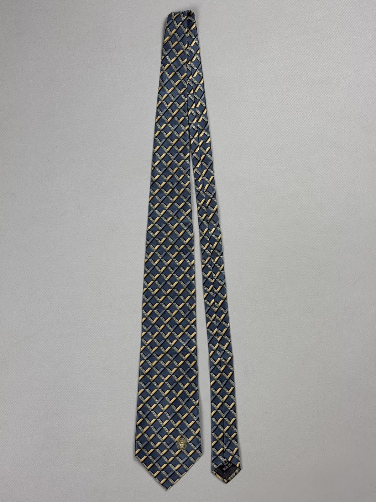 Versace × Vintage Gianni Versace Vintage Geometric Pattern Silk Tie Size ONE SIZE - 2 Thumbnail