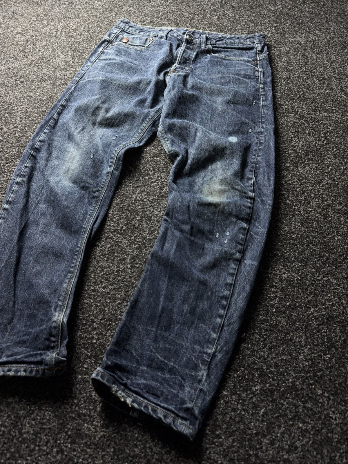 G-Star Y2K 00s G-Star RAW Vintage Distressed Denim Jeans Blue 32 Size US 32 / EU 48 - 3 Thumbnail